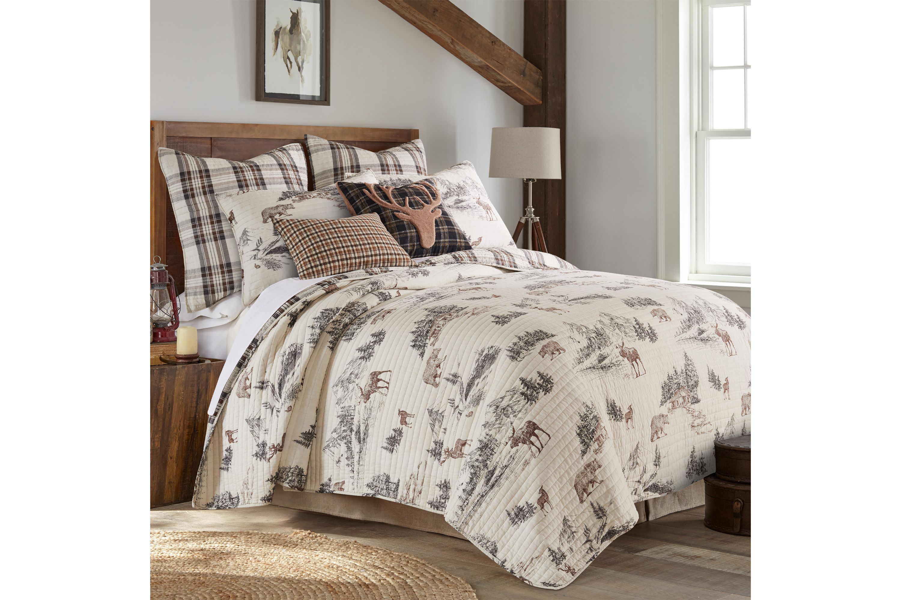 Lodge Toile Euro Sham Set of 2