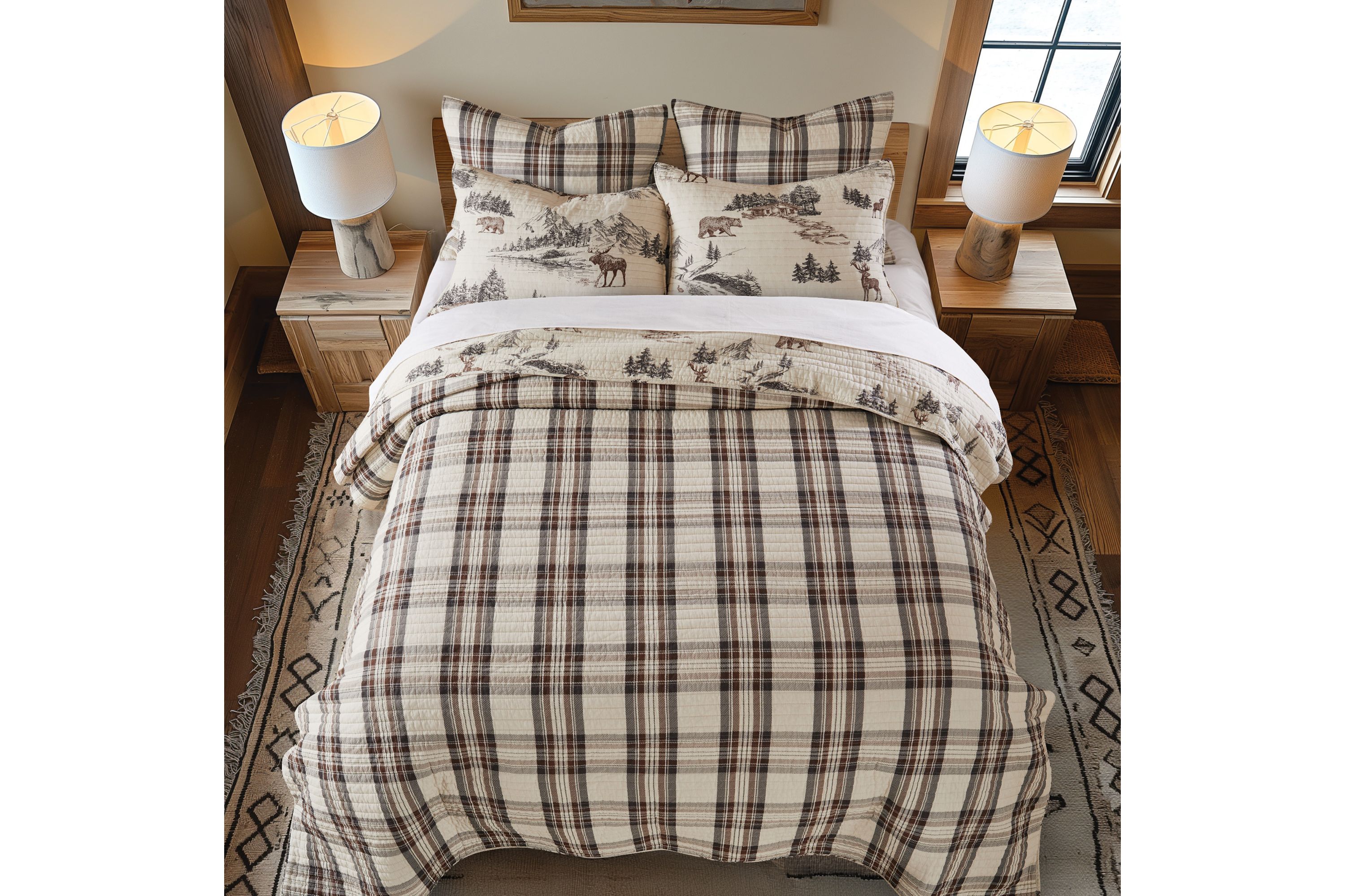 Lodge Toile Euro Sham Set of 2
