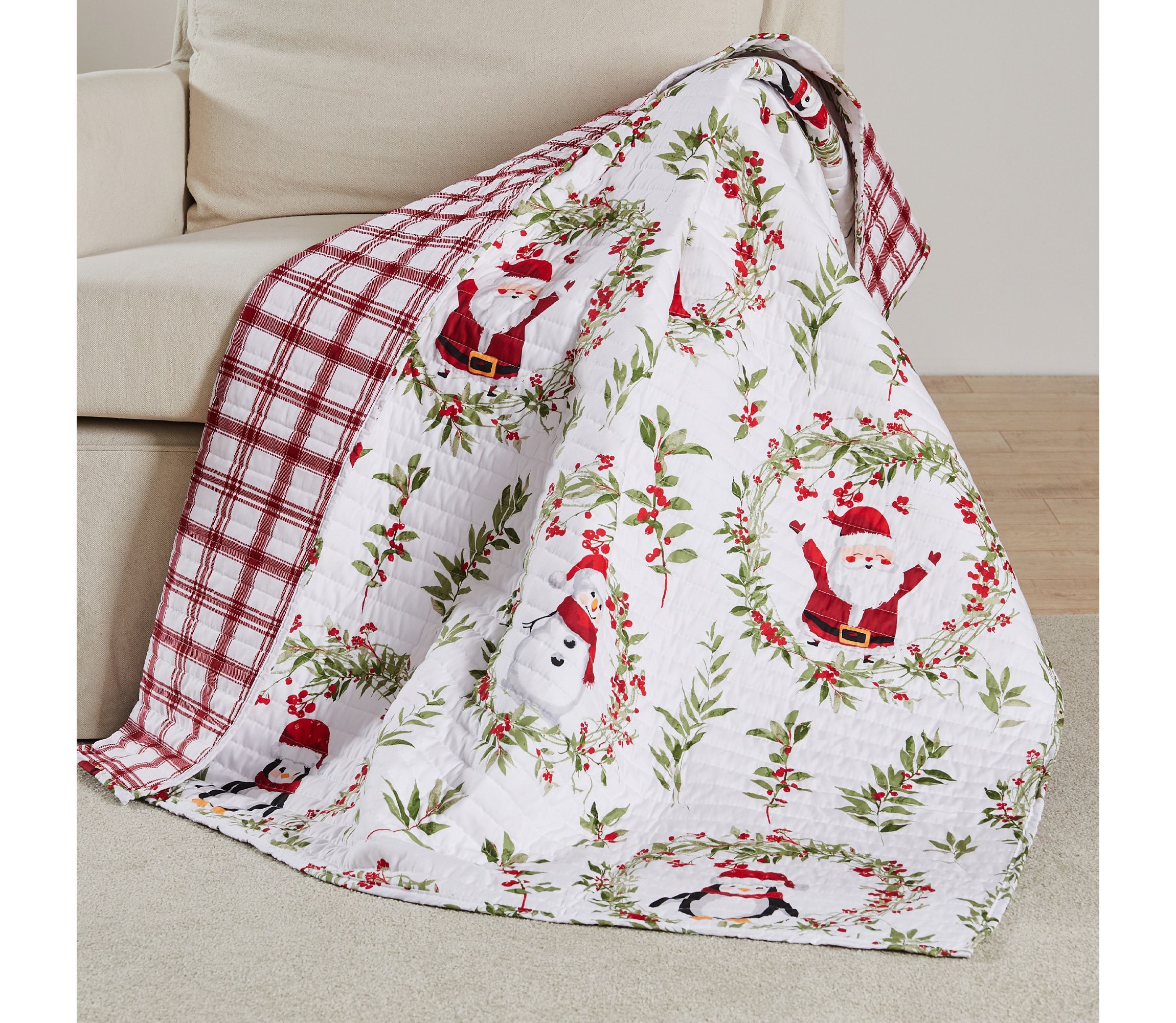 Pine & Plaid Quilted Throw