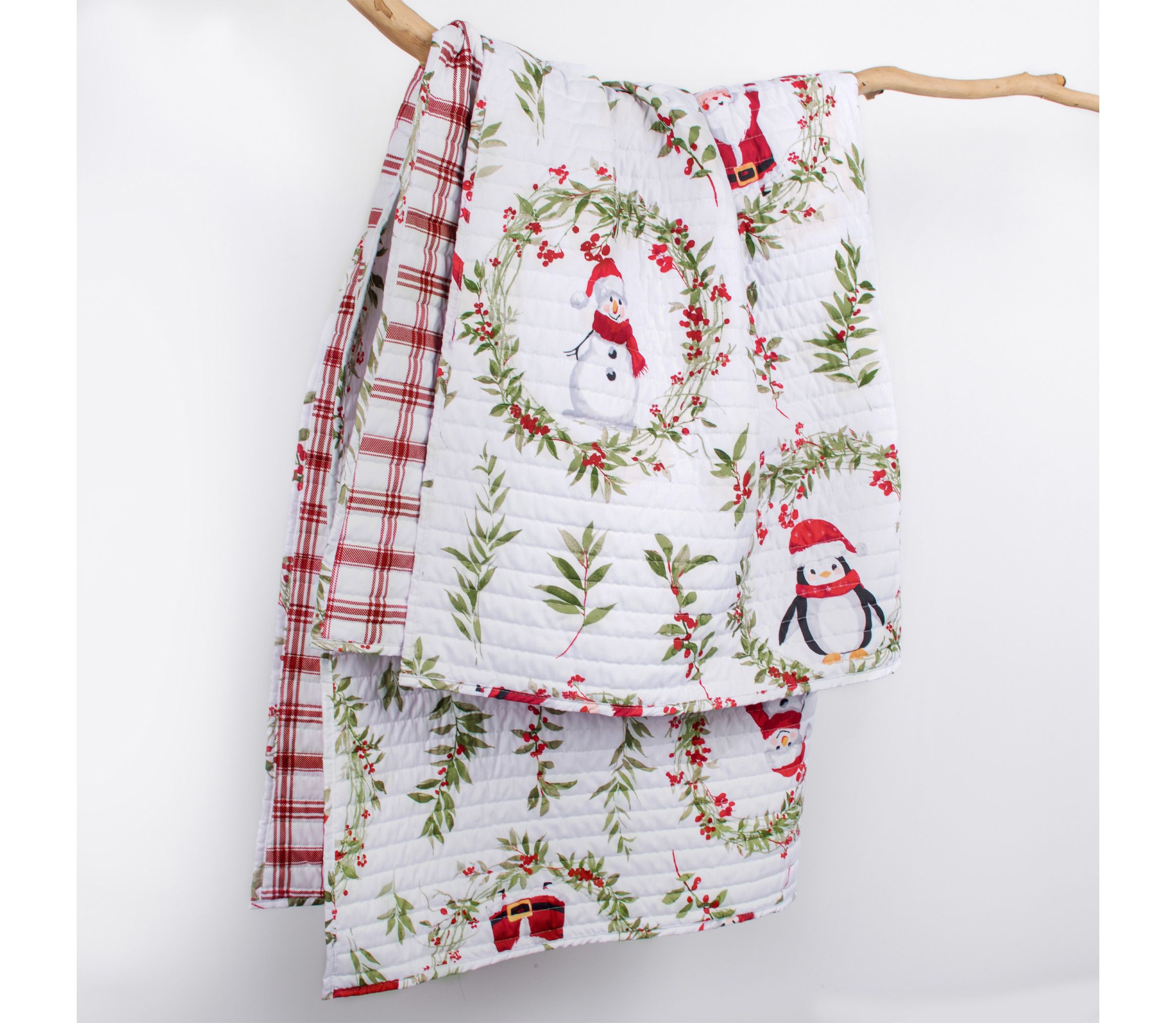 Pine & Plaid Quilted Throw