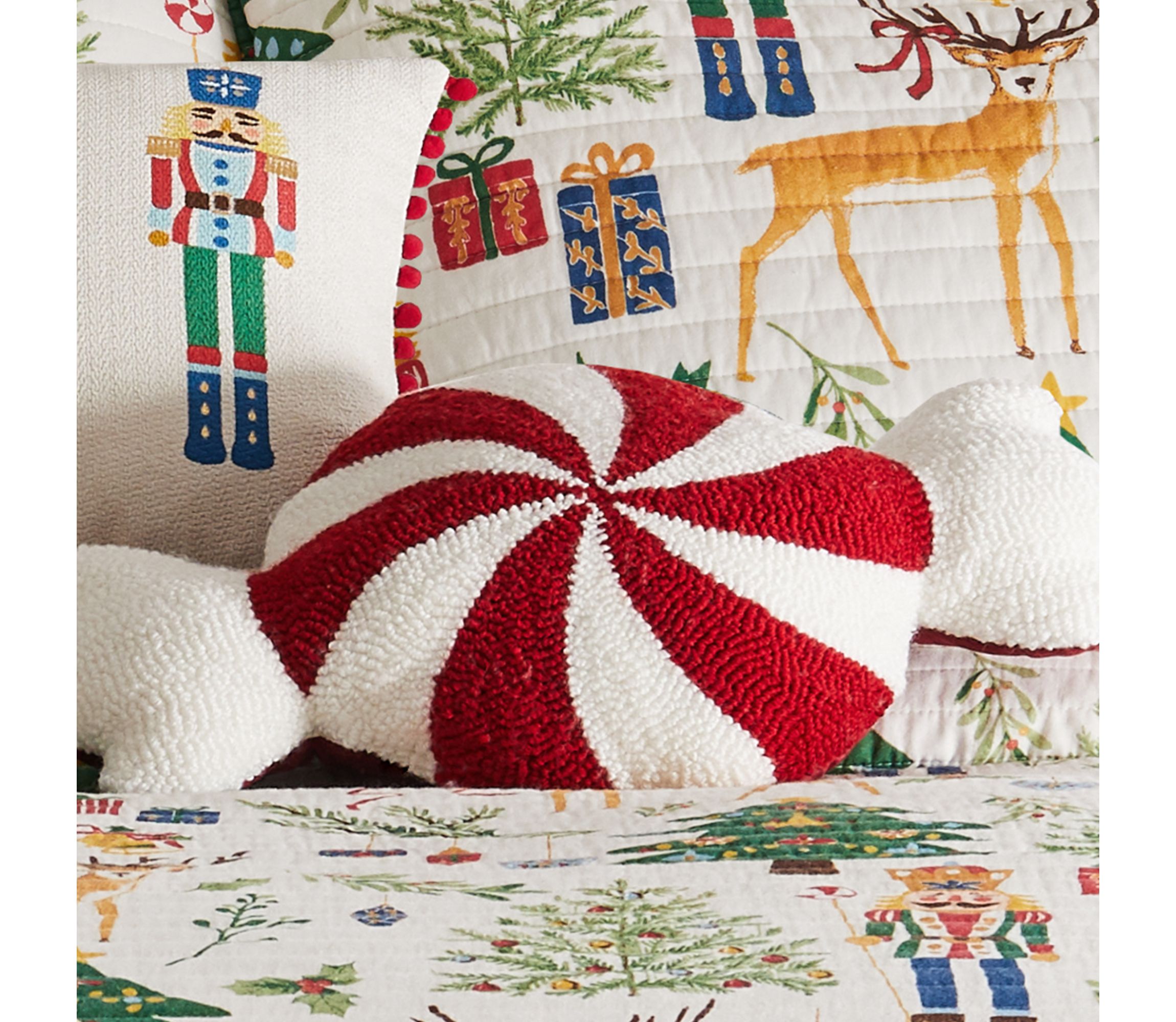 Nutcracker Candy Shaped Pillow 12x20