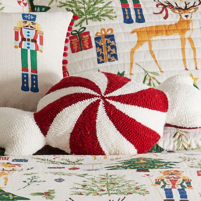 Nutcracker Candy Shaped Pillow 12x20