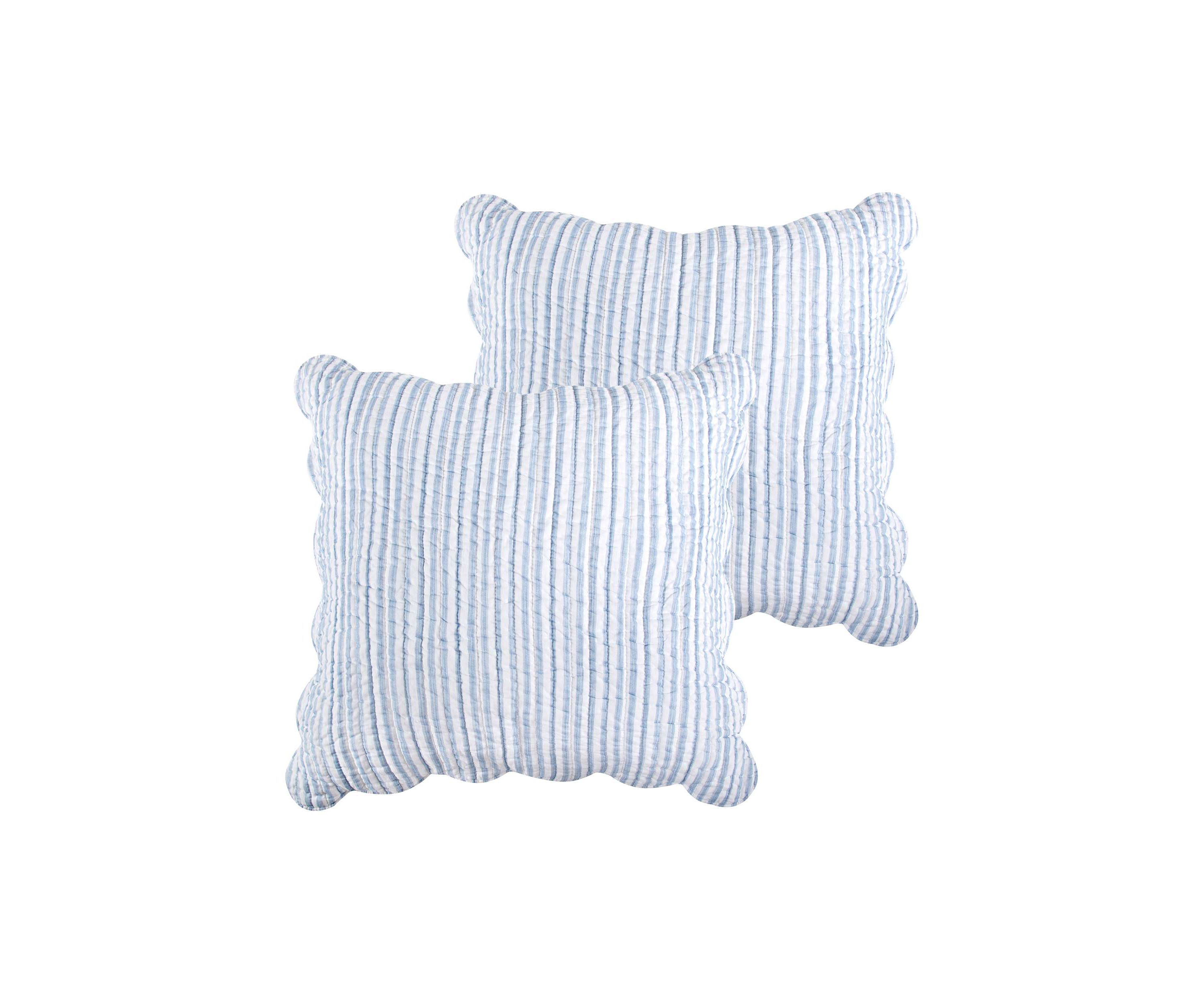 Martha Stripe Blue Euro Sham Set of 2