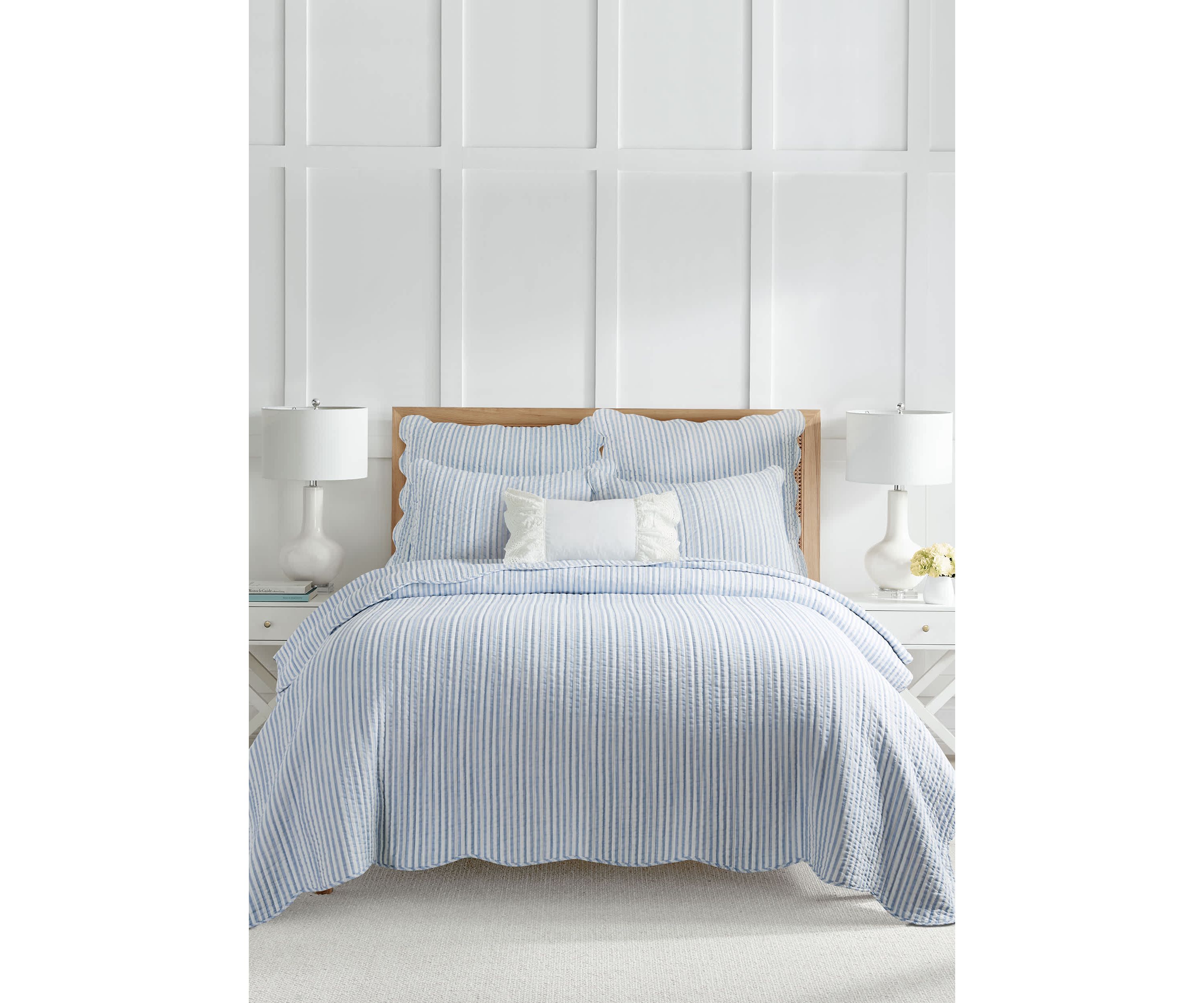 Martha Stripe Blue Euro Sham Set of 2