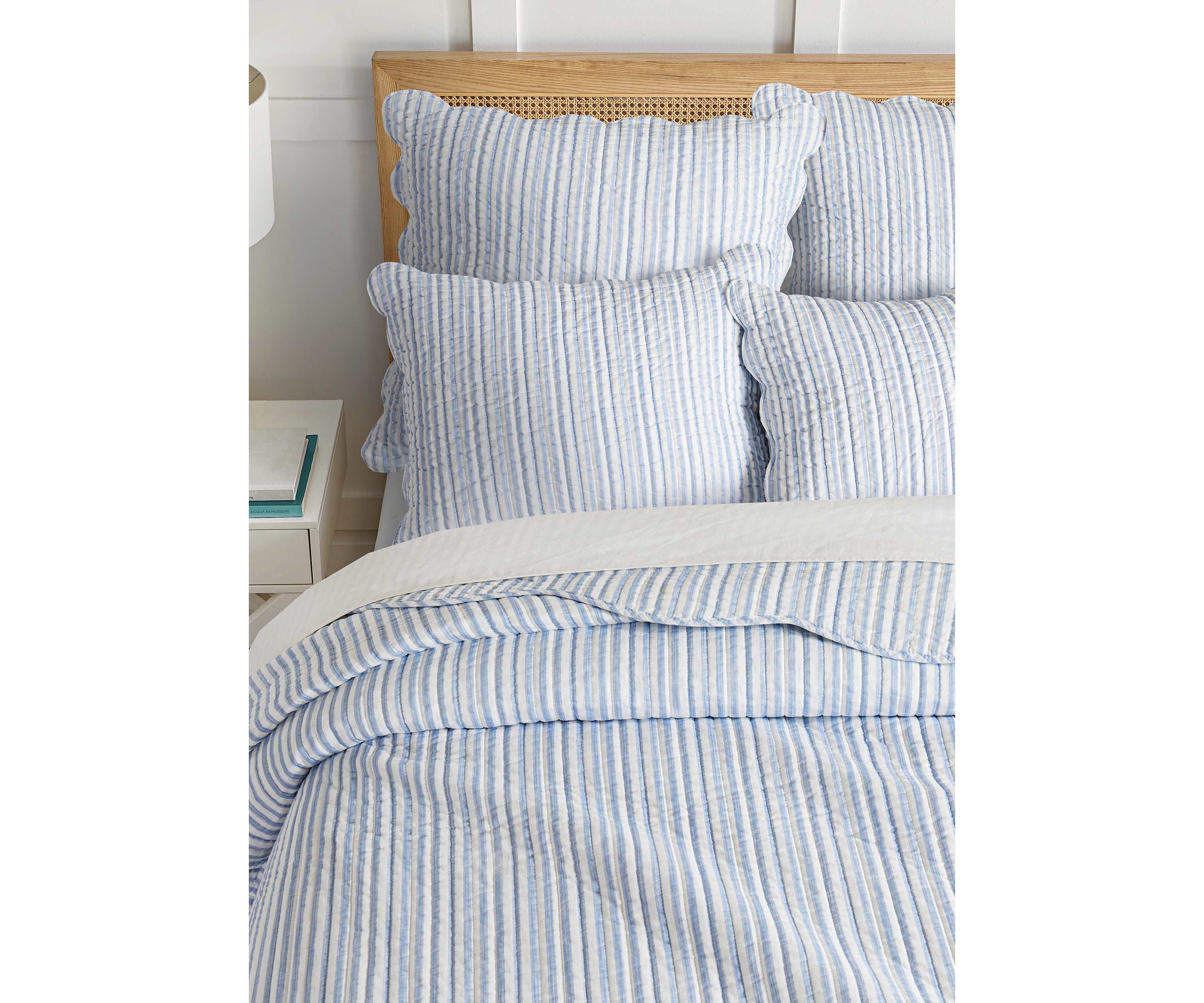 Martha Stripe Blue Euro Sham Set of 2