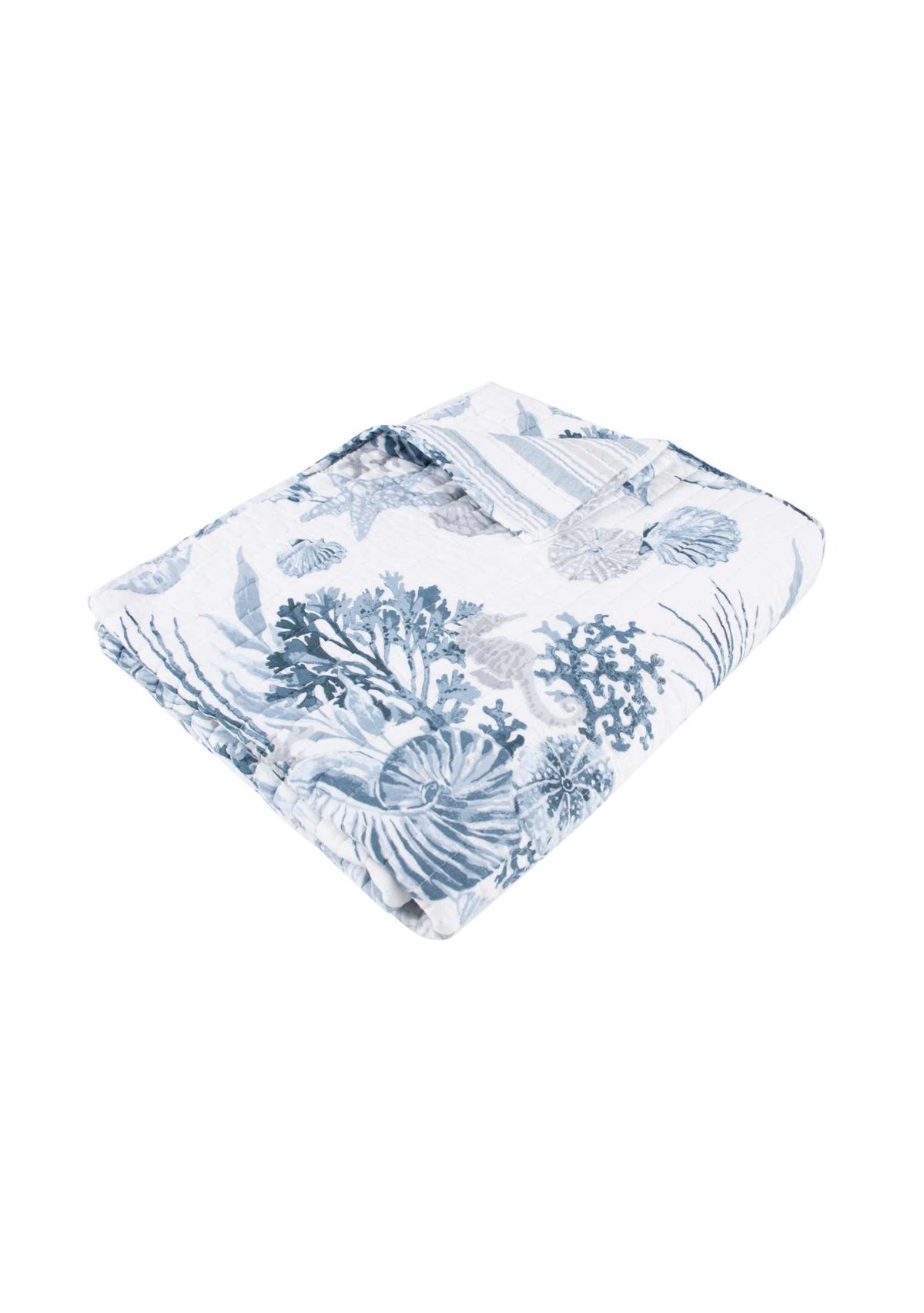 Coral Landing Quilted Throw