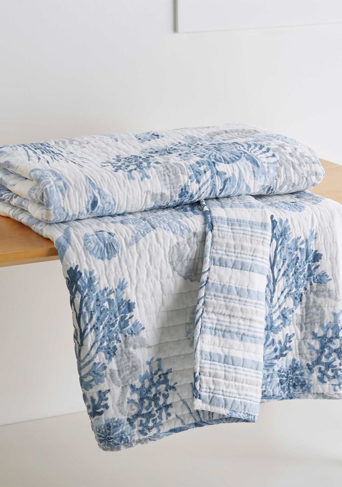 Coral Landing Quilted Throw