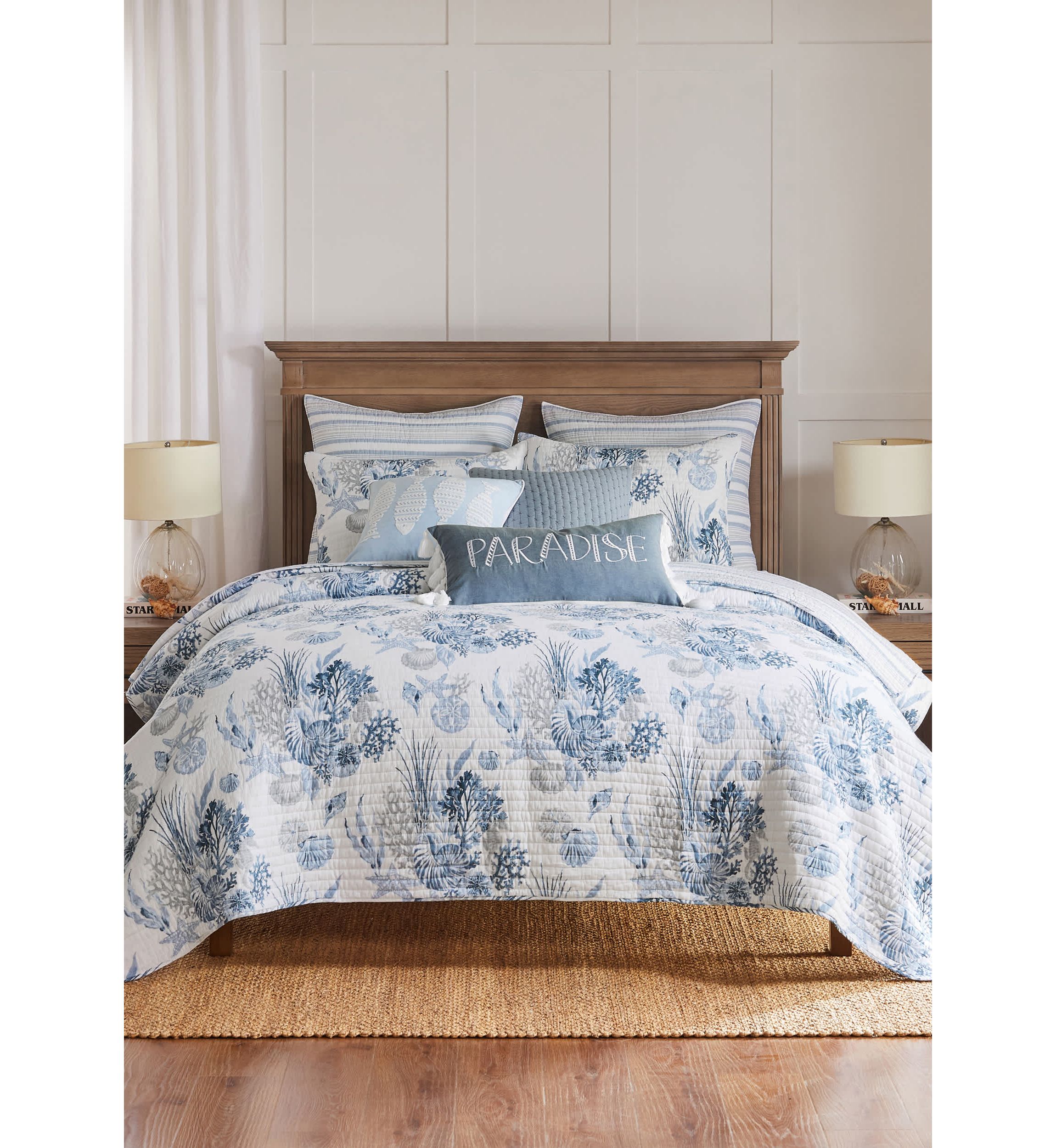 Coral Landing Euro Sham Set of 2