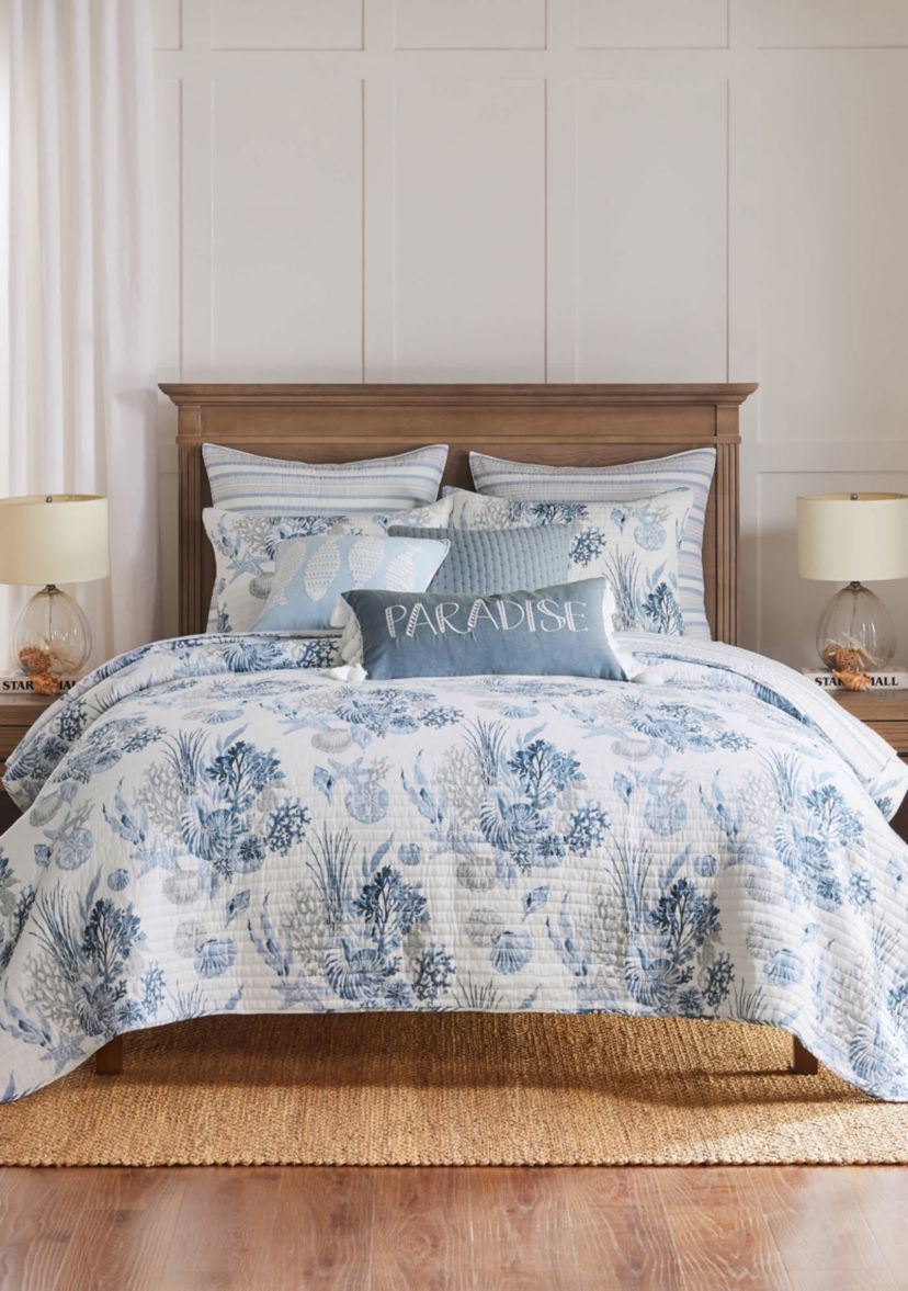 Coral Landing Euro Sham Set of 2
