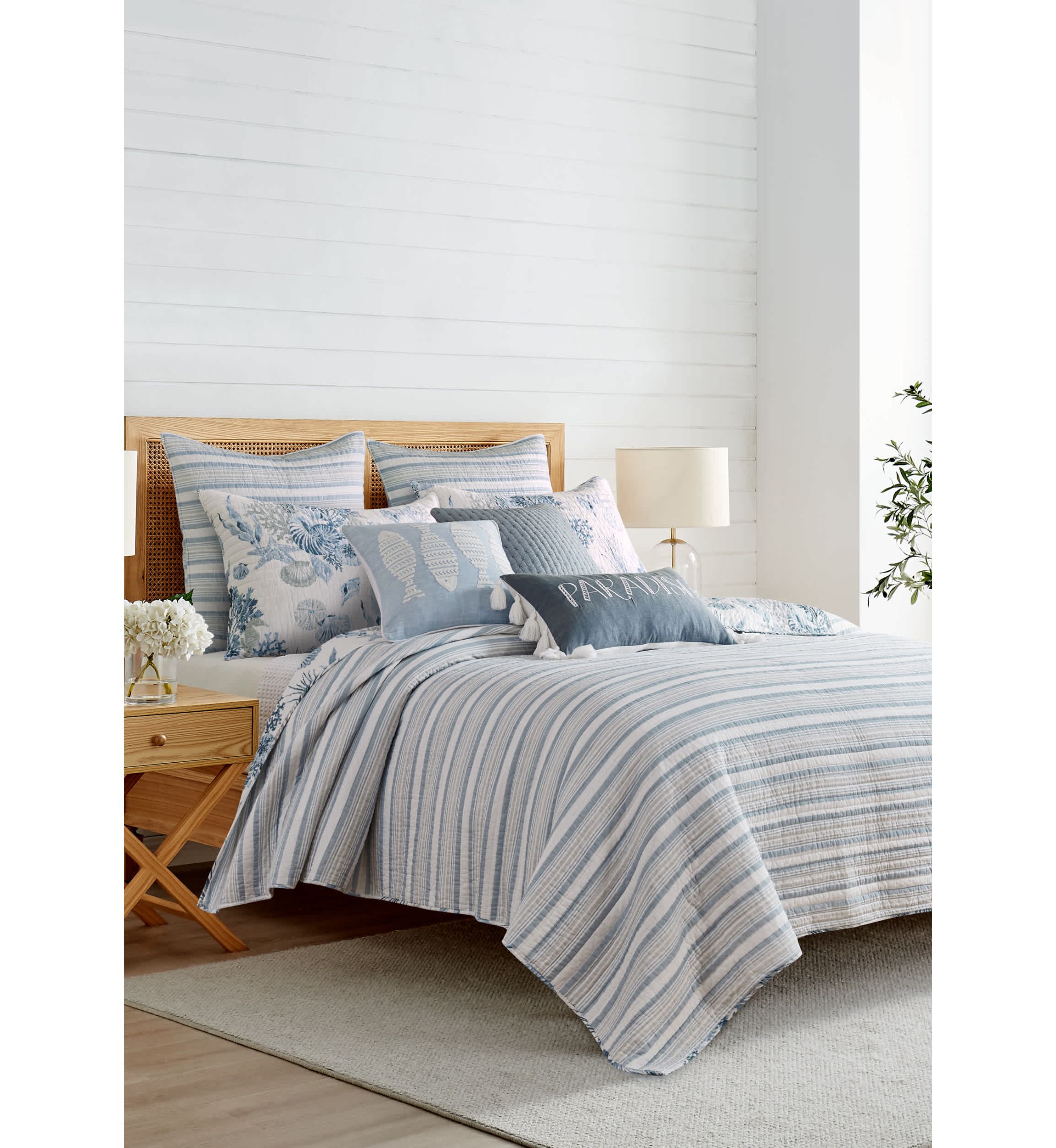 Coral Landing Euro Sham Set of 2