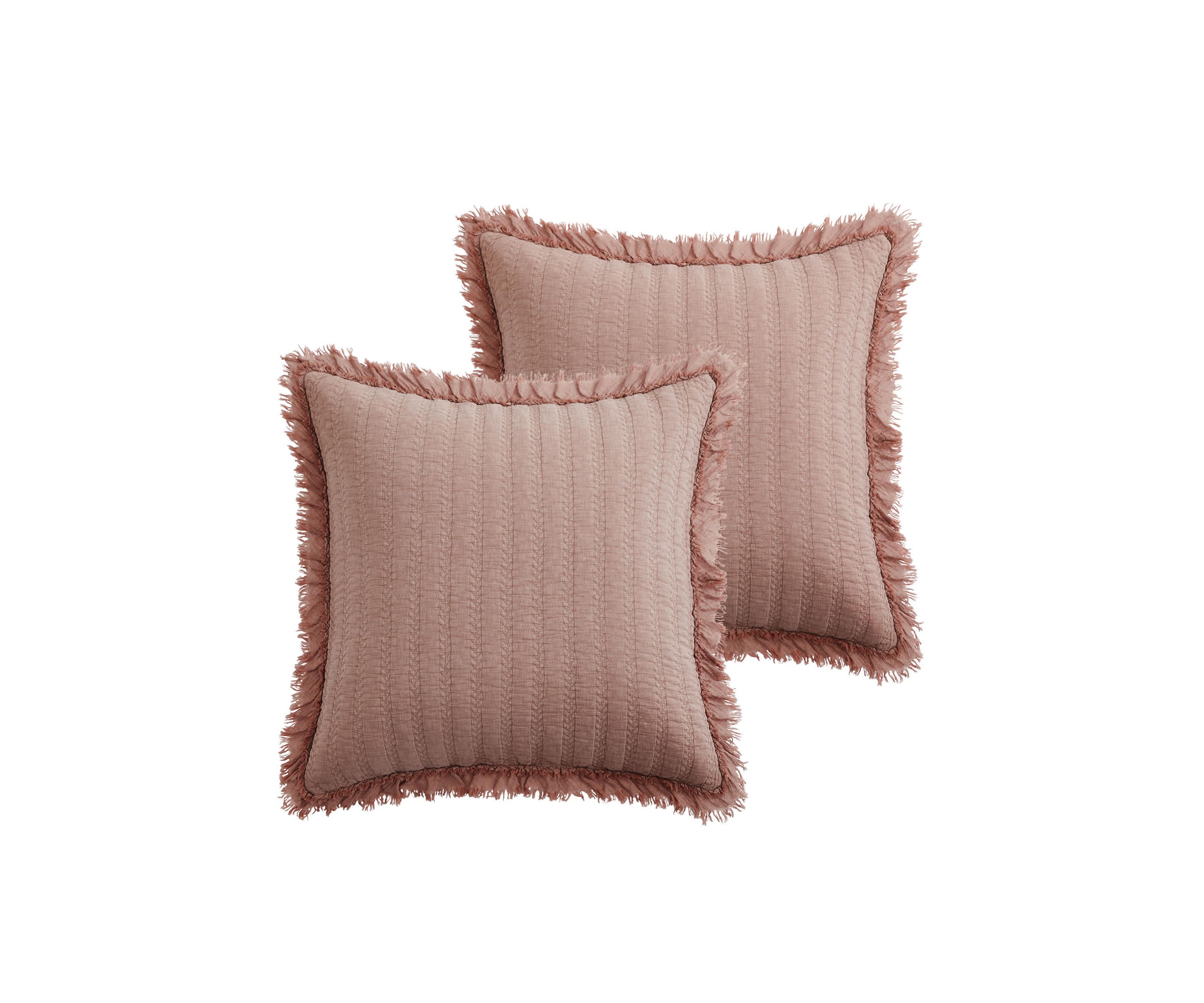 Wilhemina Dusty Rose Euro Sham 2pk
