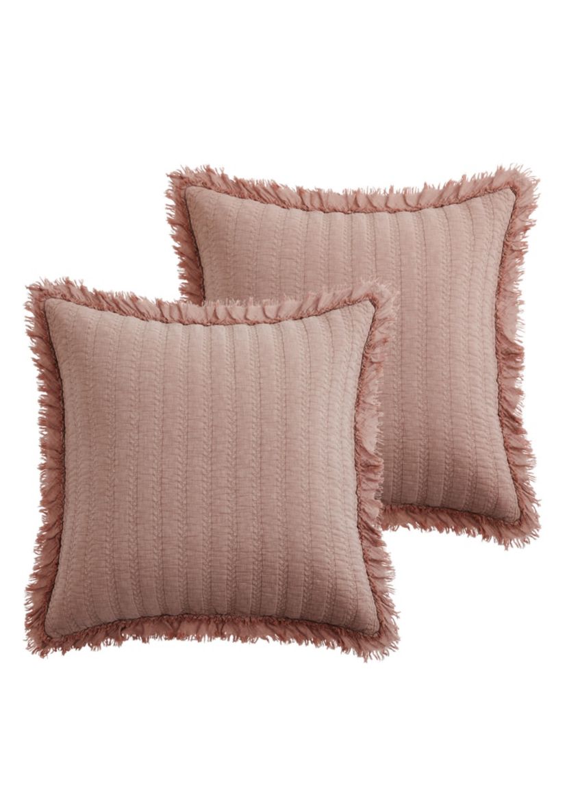 Wilhemina Dusty Rose Euro Sham 2pk