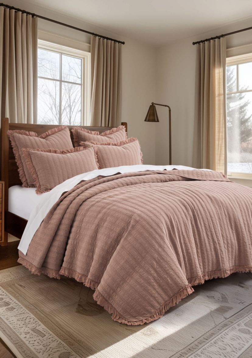 Wilhemina Dusty Rose Euro Sham 2pk