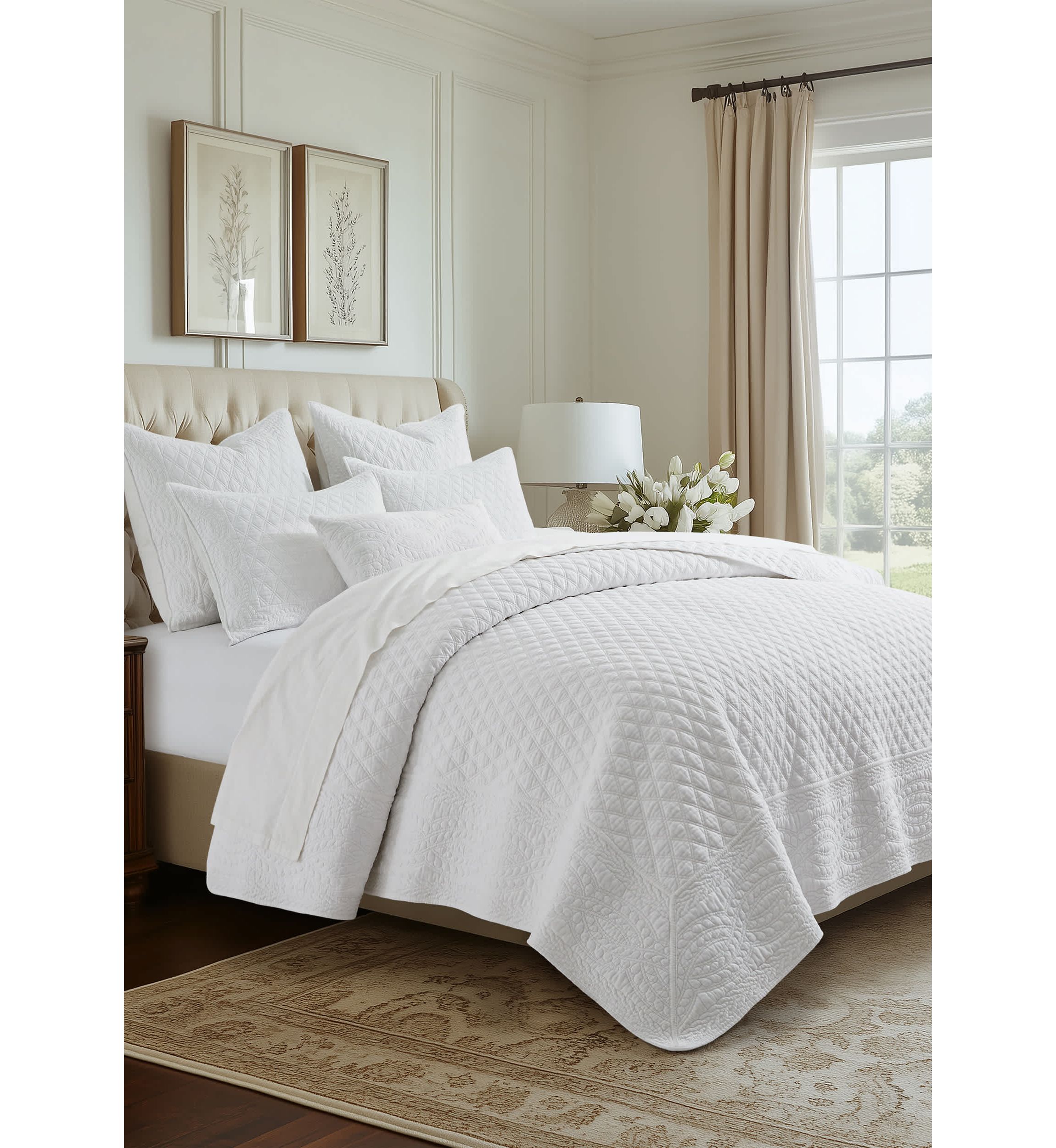 Ballou Bright White Euro Sham 2pk