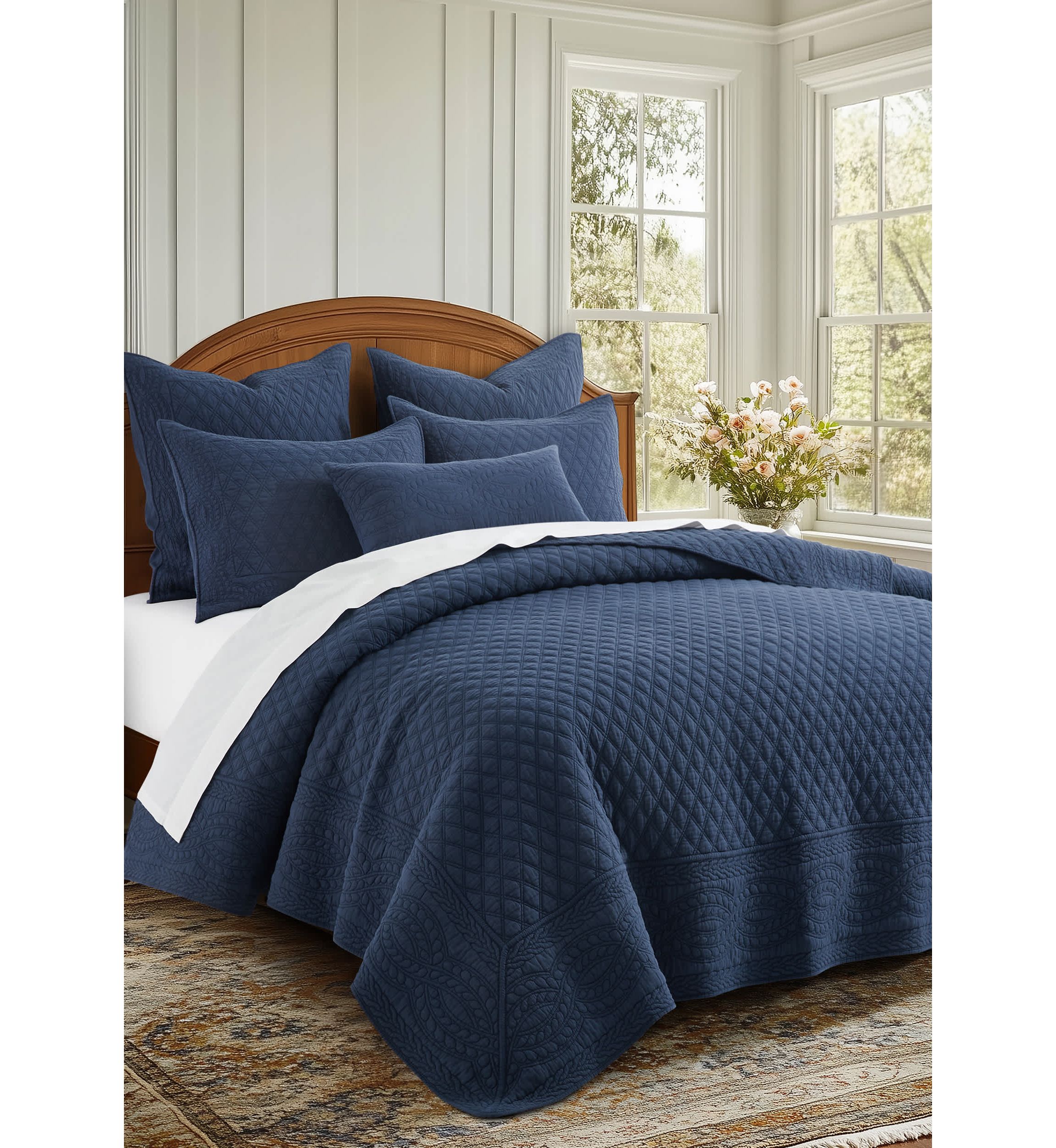 Ballou Navy Euro Sham 2pk
