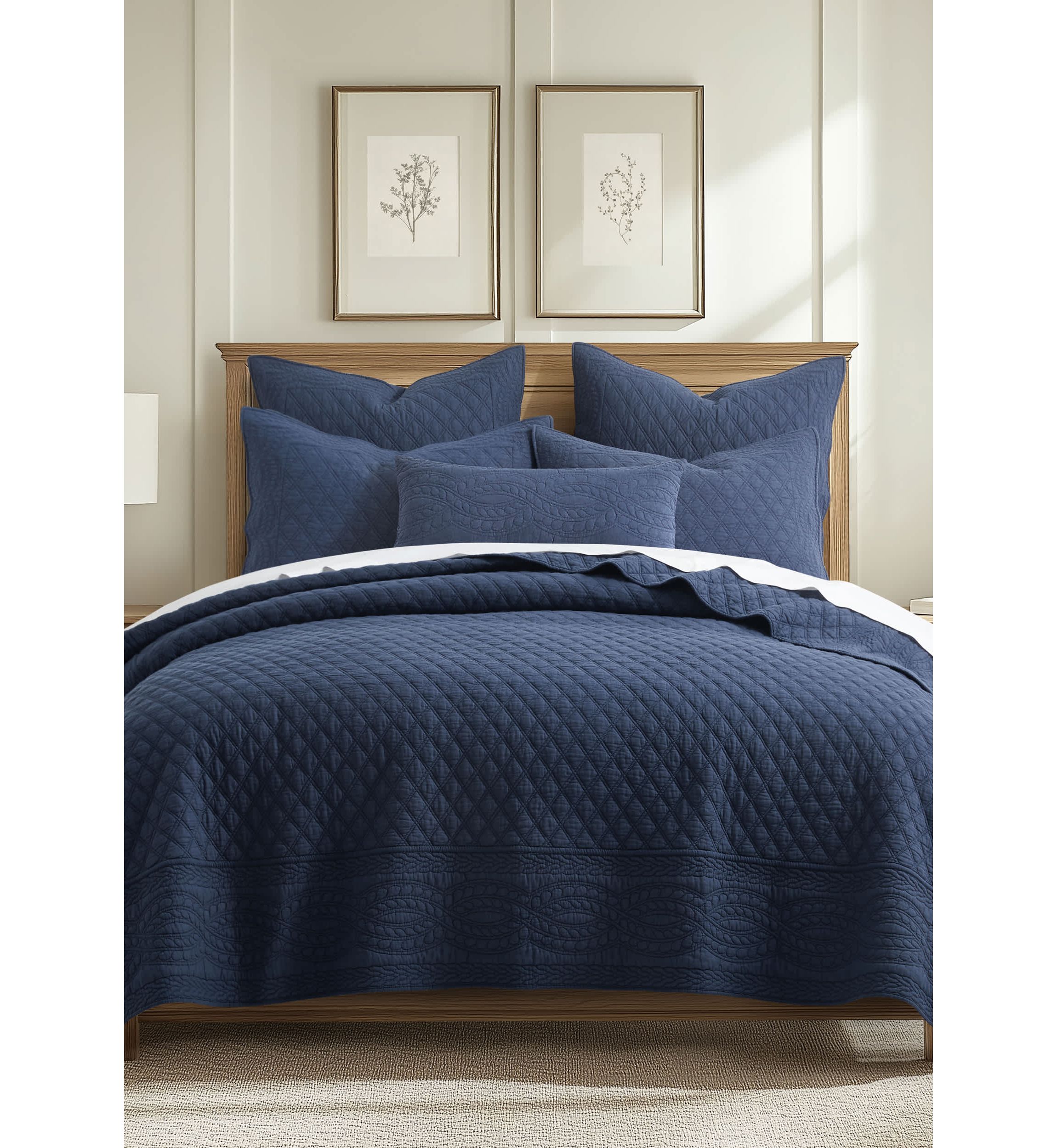 Ballou Navy Euro Sham 2pk