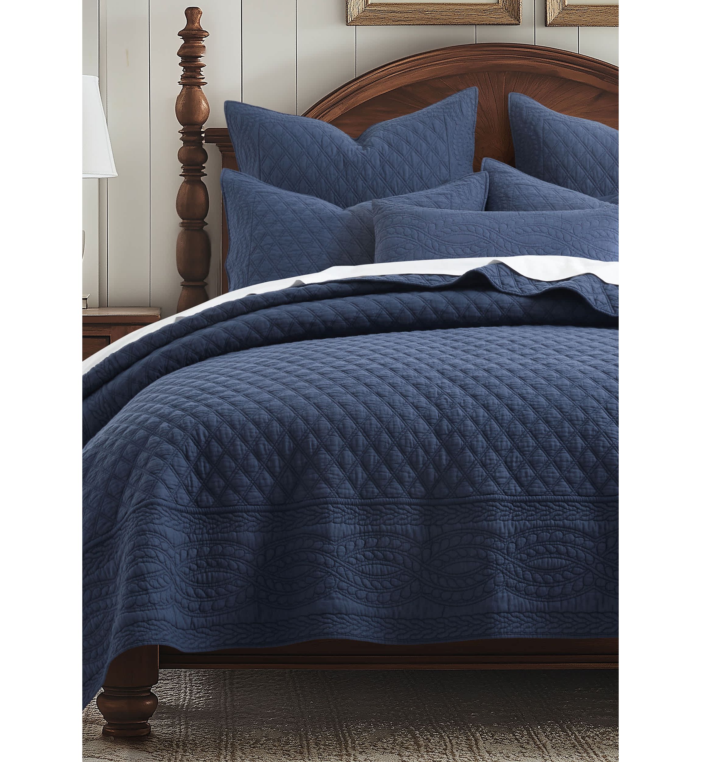 Ballou Navy Euro Sham 2pk