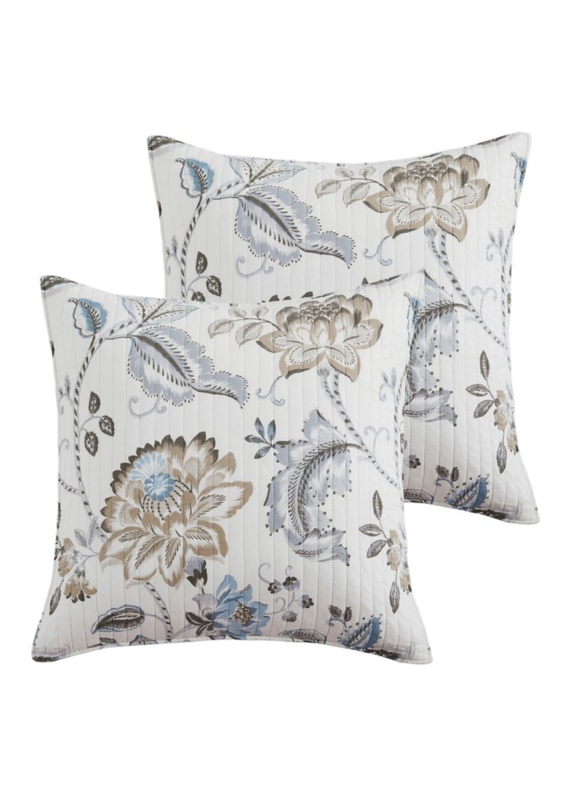 Malaney Neutral Blue Euro Sham Set of 2