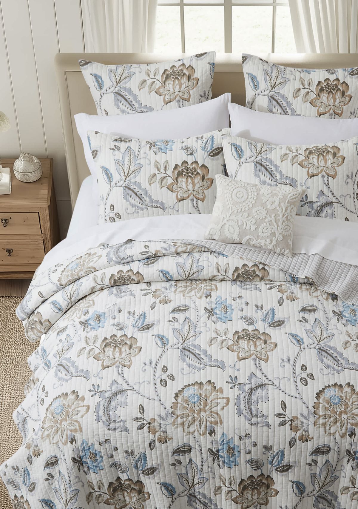 Malaney Neutral Blue Euro Sham Set of 2