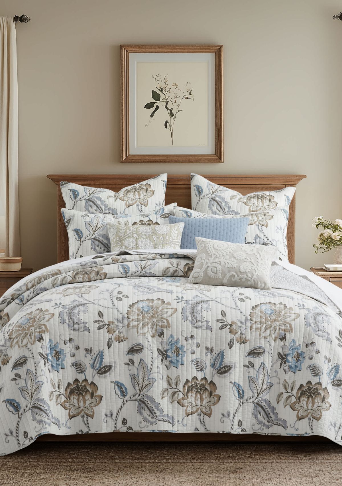 Malaney Neutral Blue Euro Sham Set of 2