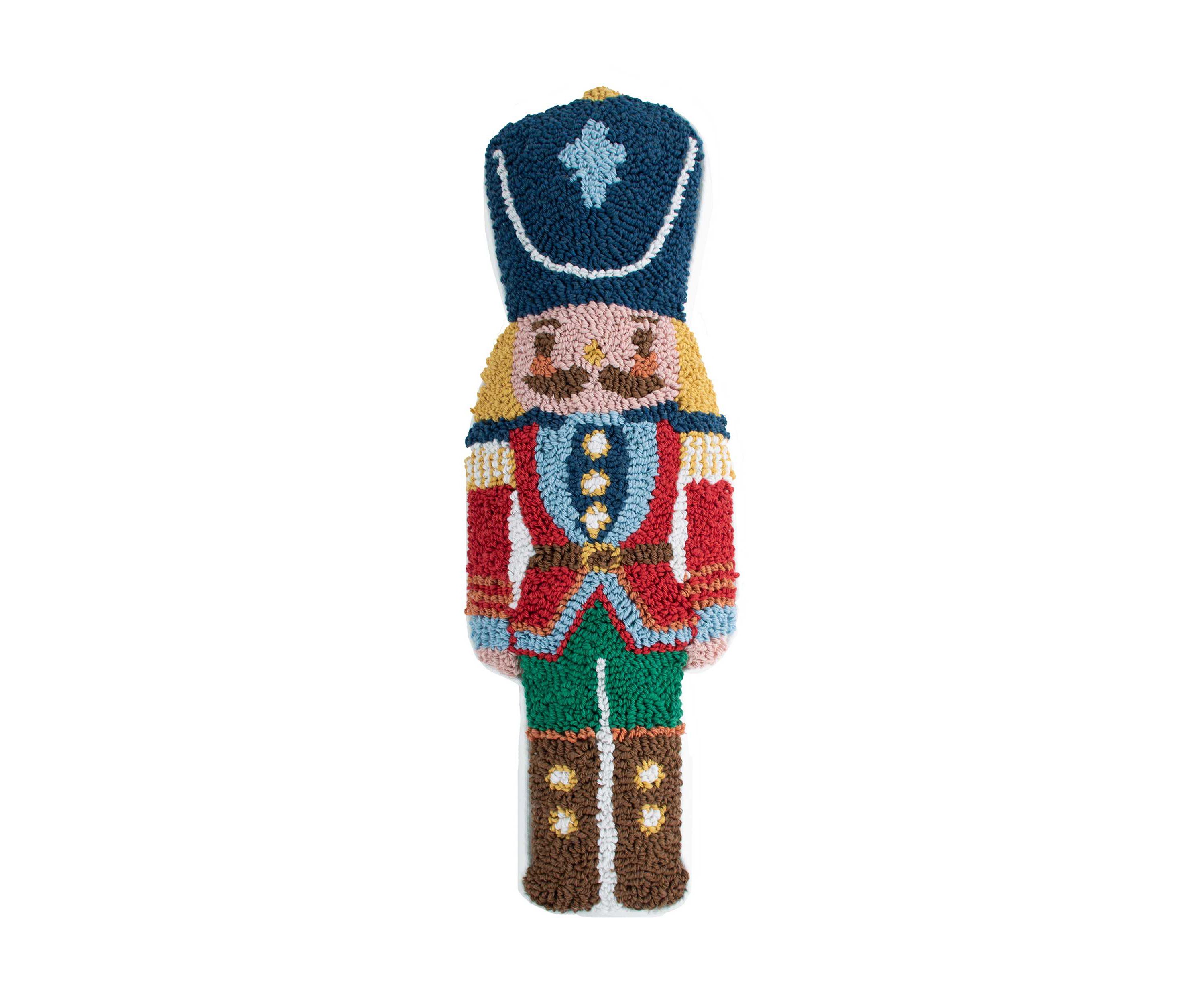 Festive Nutcrackers  Shaped Figure 18" Pillow