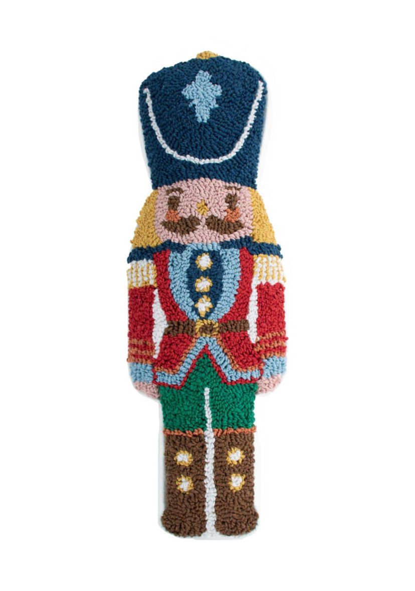 Festive Nutcrackers  Shaped Figure 18" Pillow