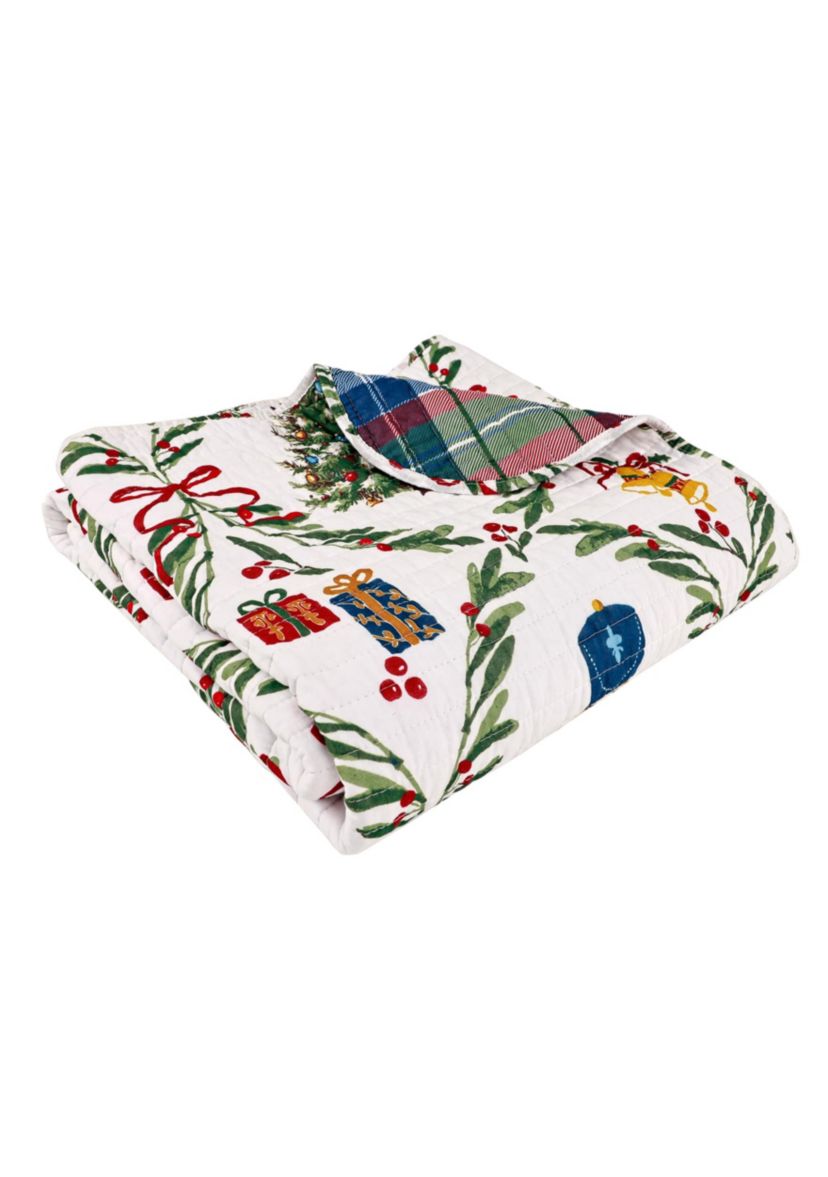Festive Nutcrackers Quilted Throw