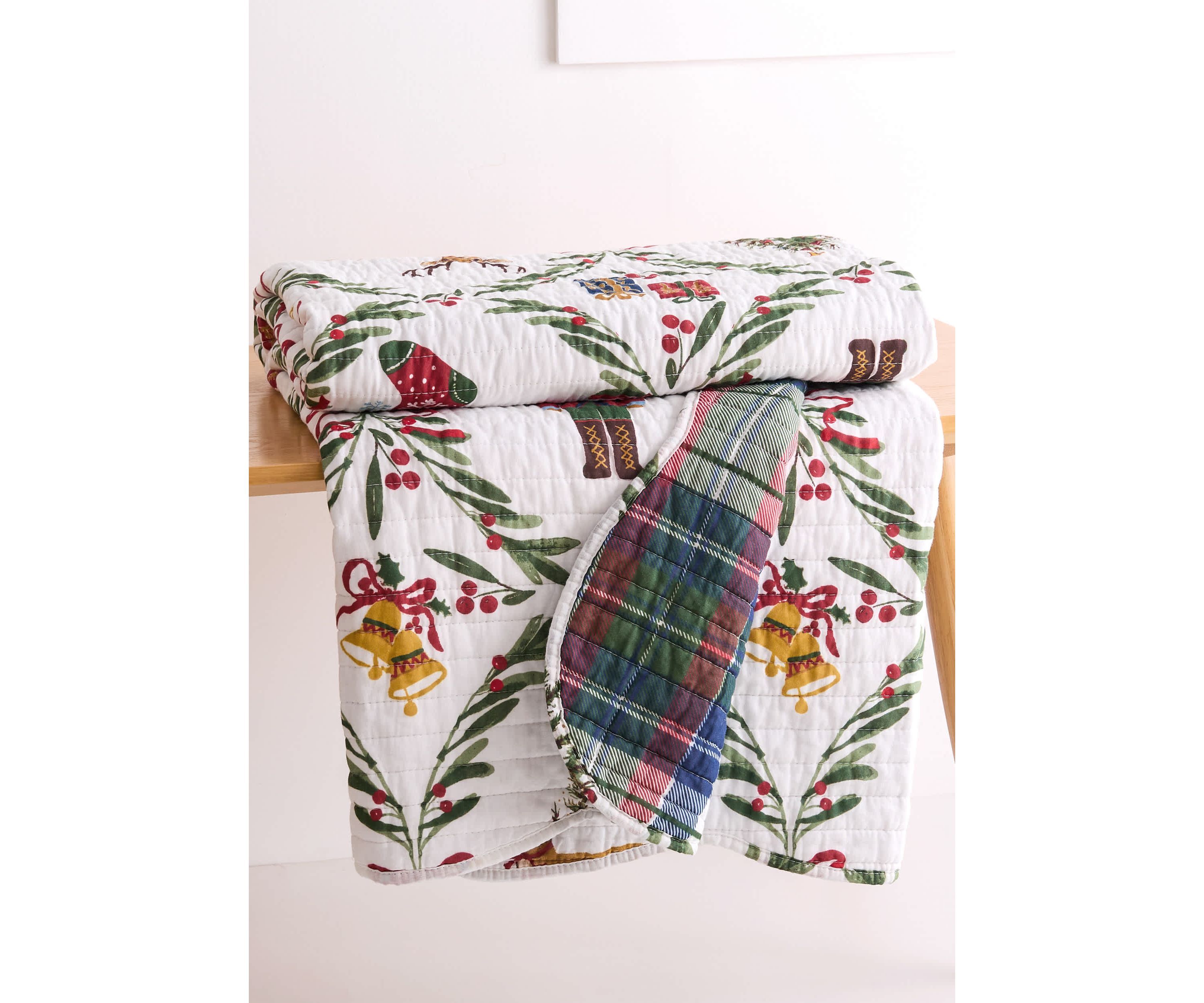 Festive Nutcrackers Quilted Throw