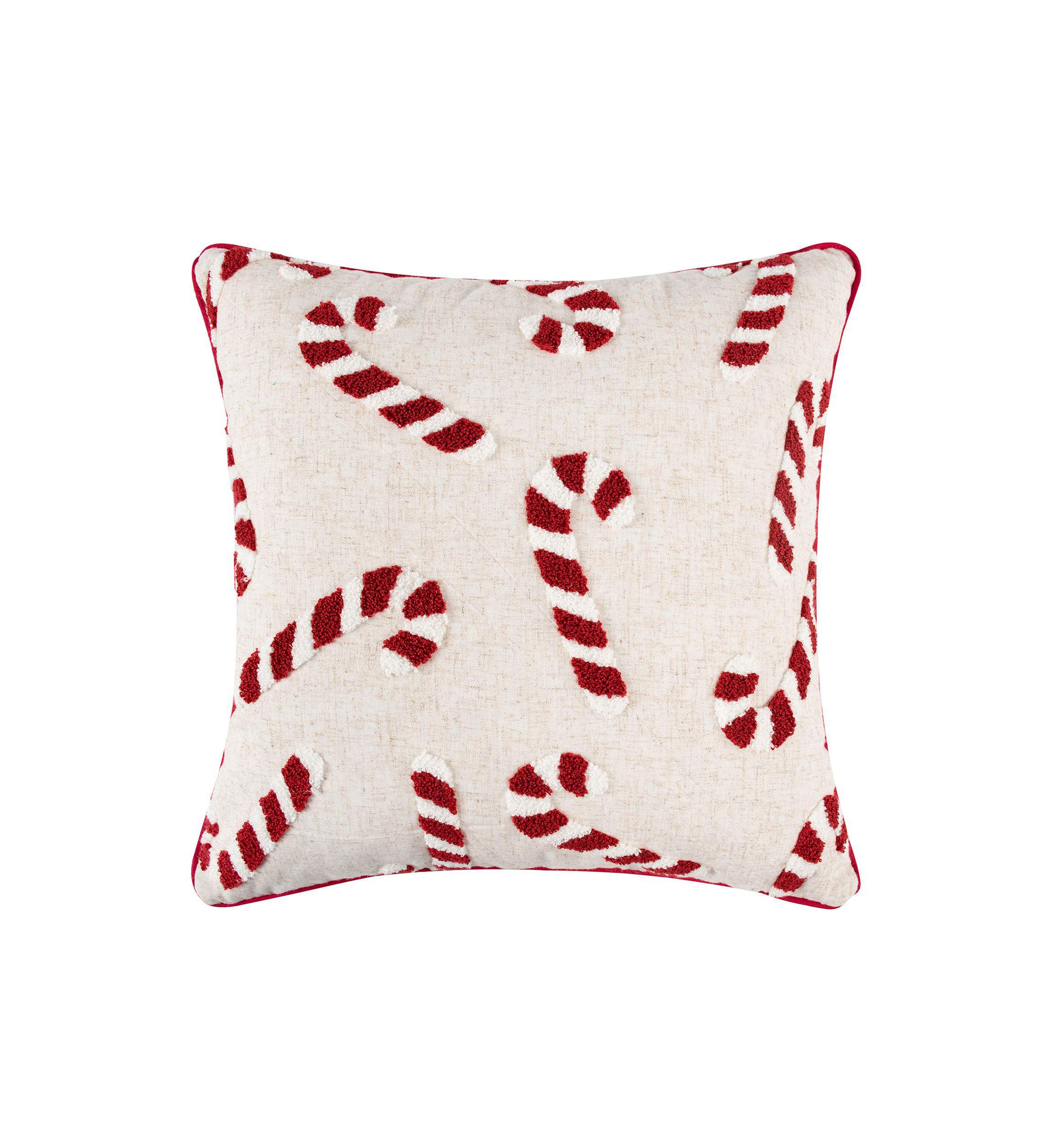 Gingerbread Peppermint Candy Pillow 18x18