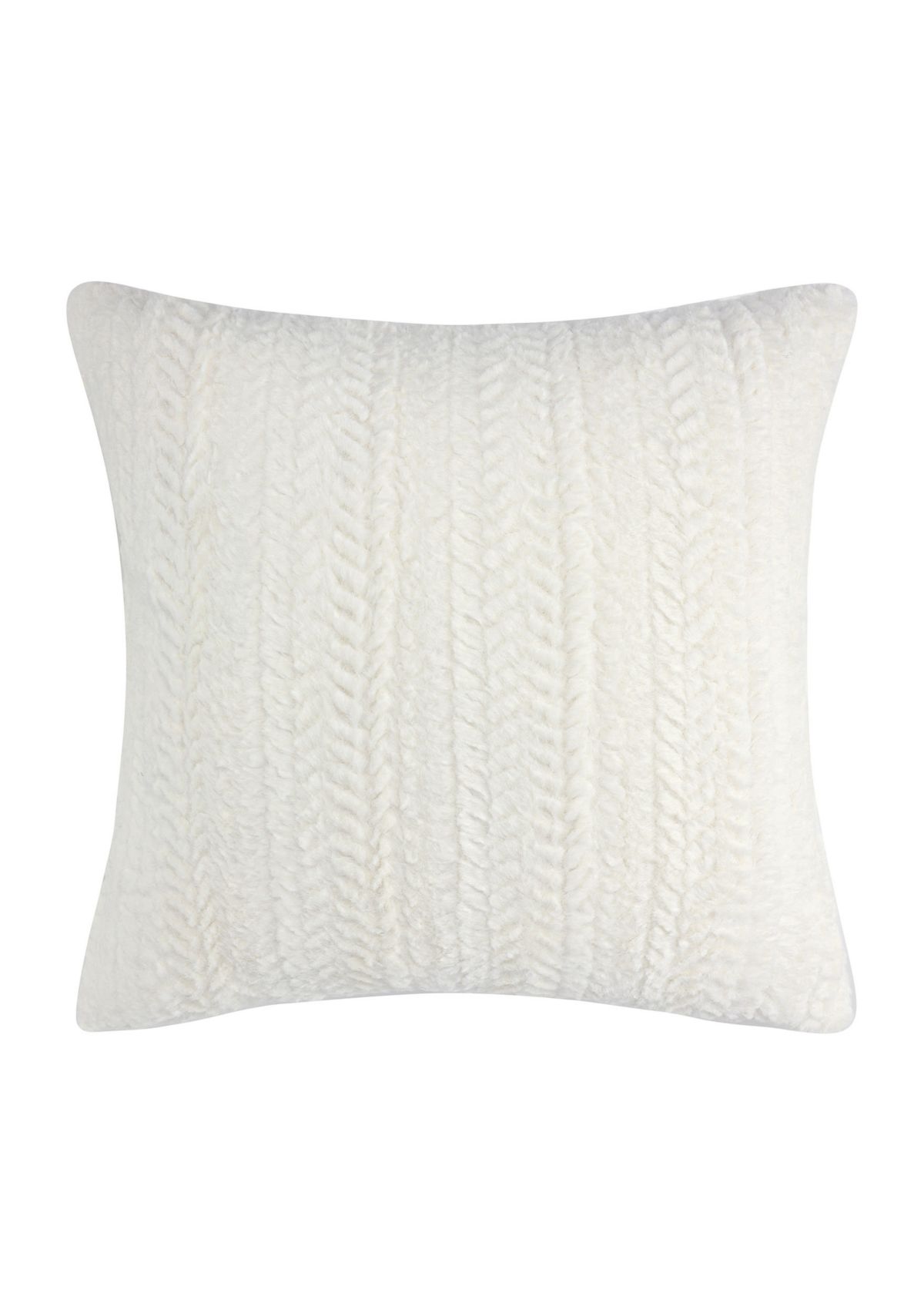 Tinsel Tidings Fur Cable Stripes Pillow 14x18