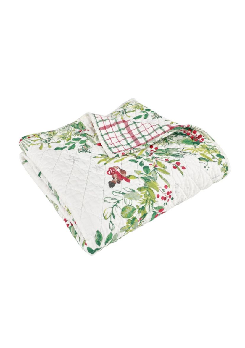 Tinsel Tidings Quilted Throw
