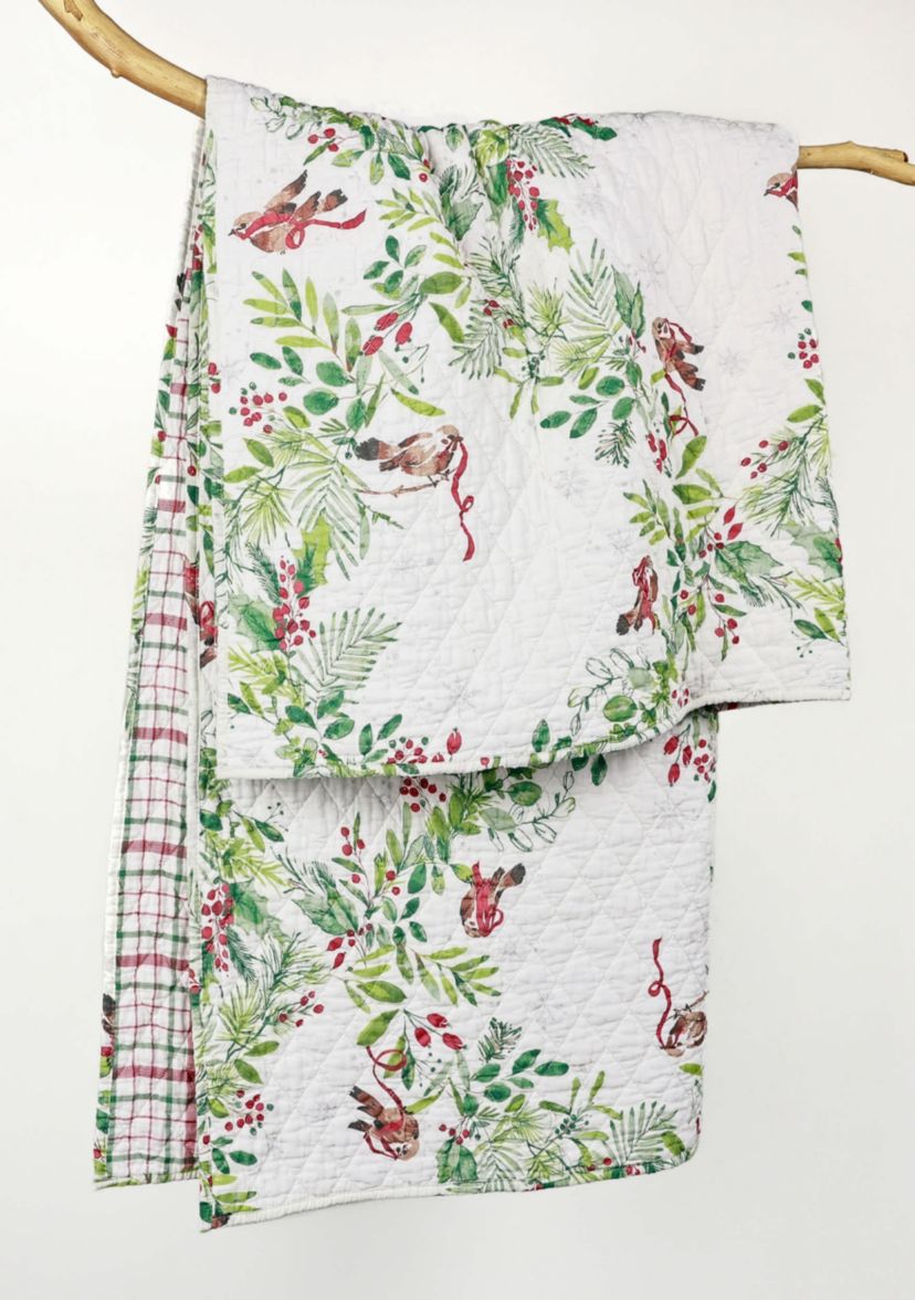 Tinsel Tidings Quilted Throw