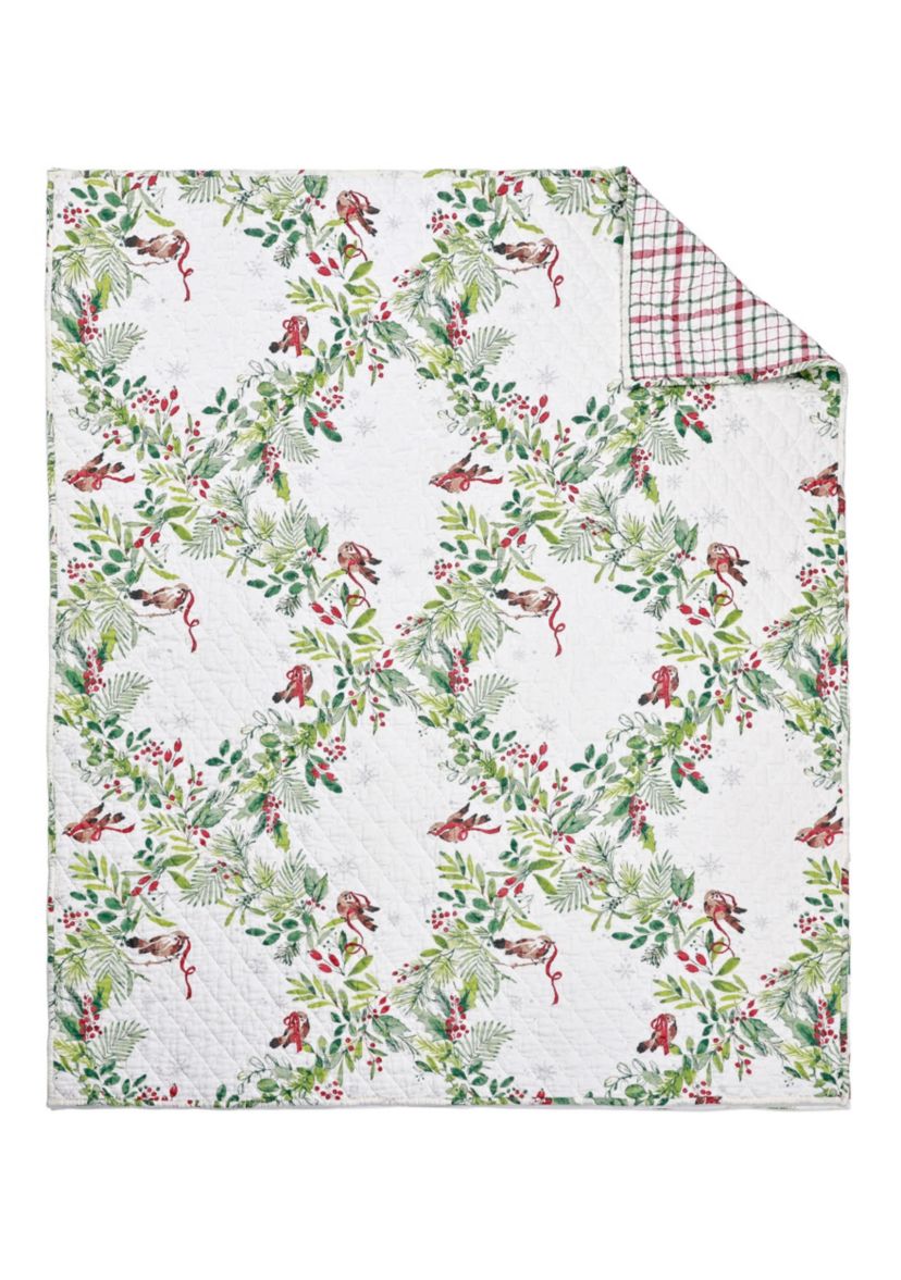 Tinsel Tidings Quilted Throw