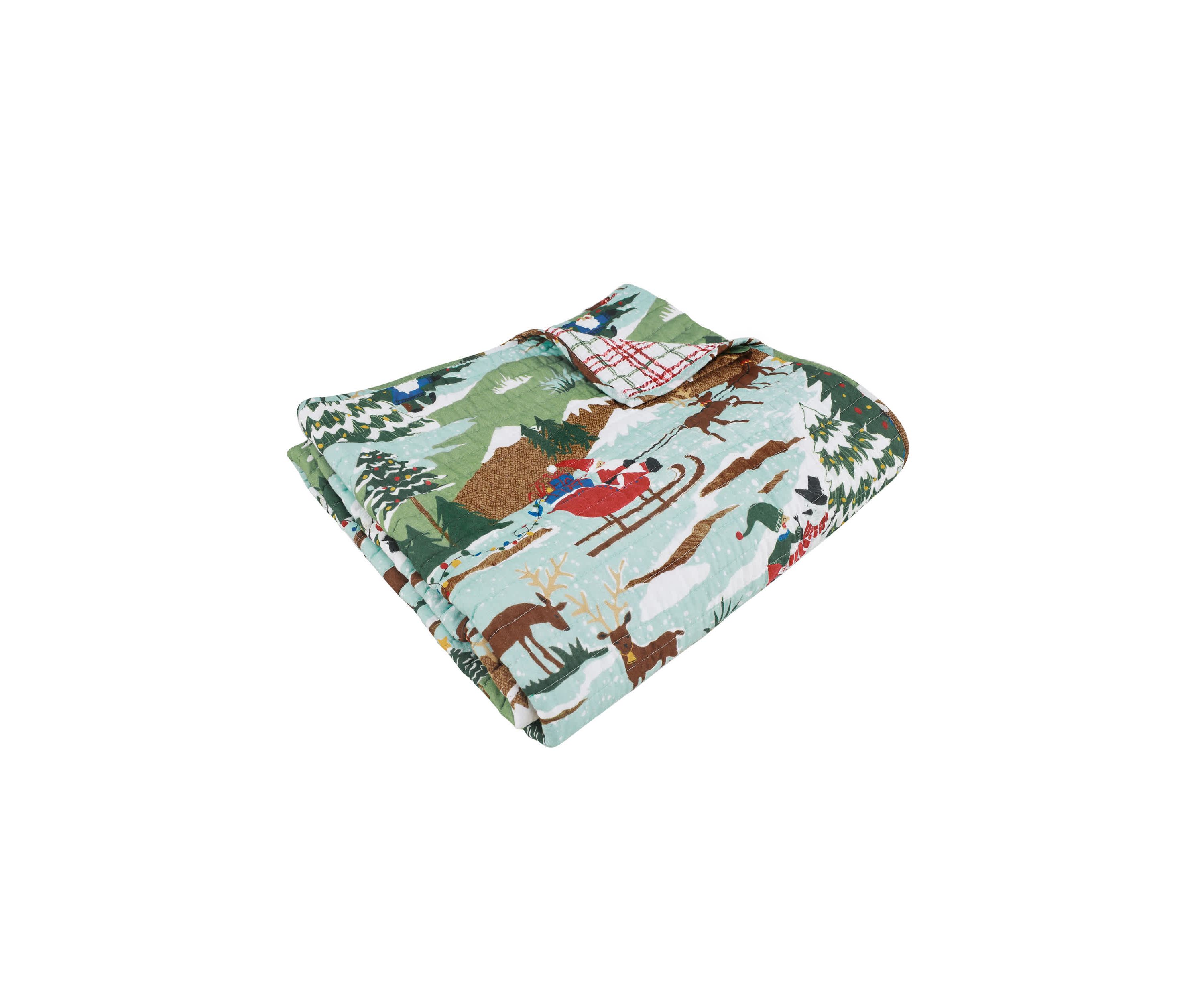 Merry Mountains Quilted Throw