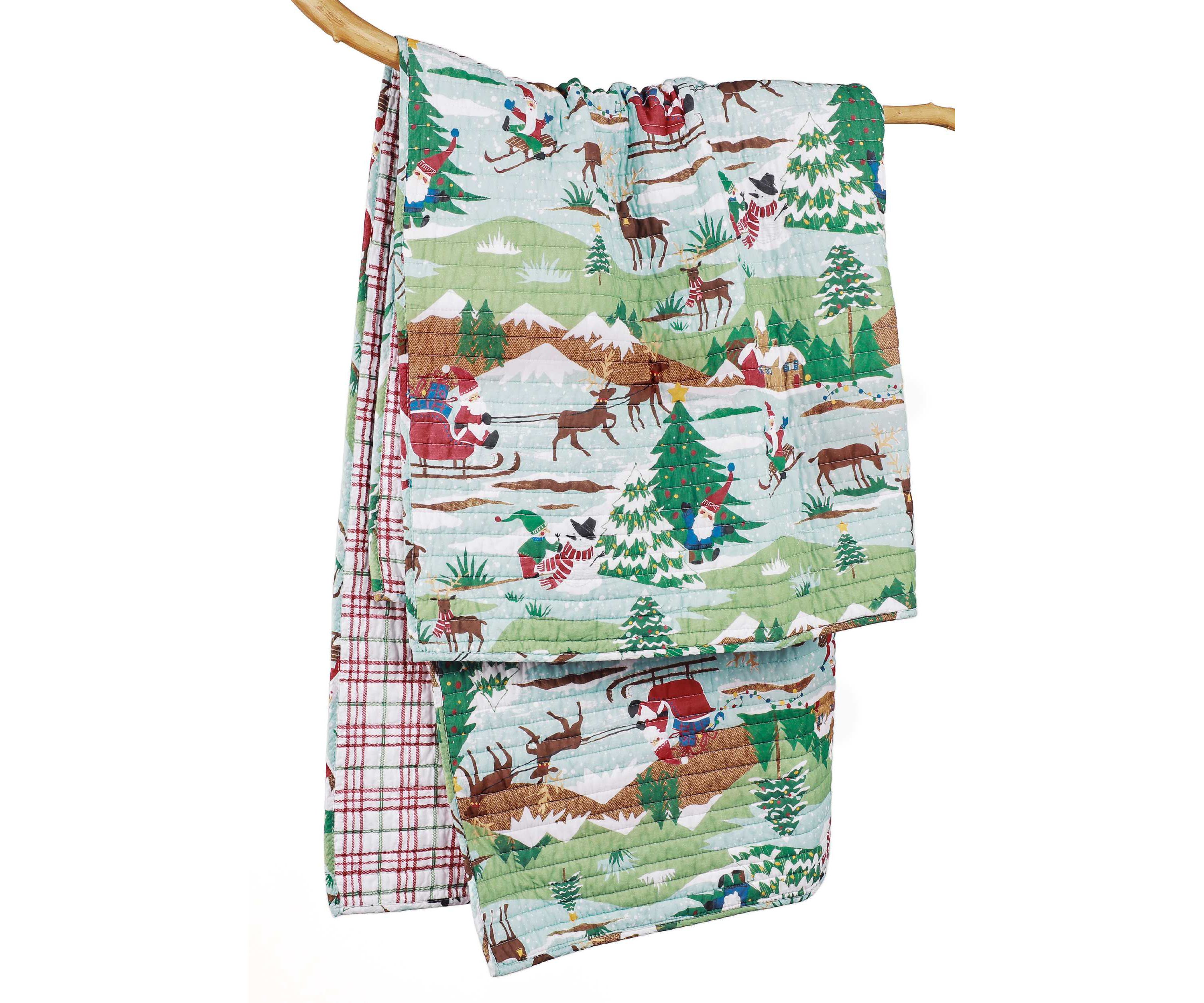 Merry Mountains Quilted Throw