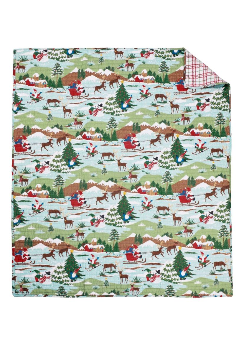 Merry Mountains Quilted Throw