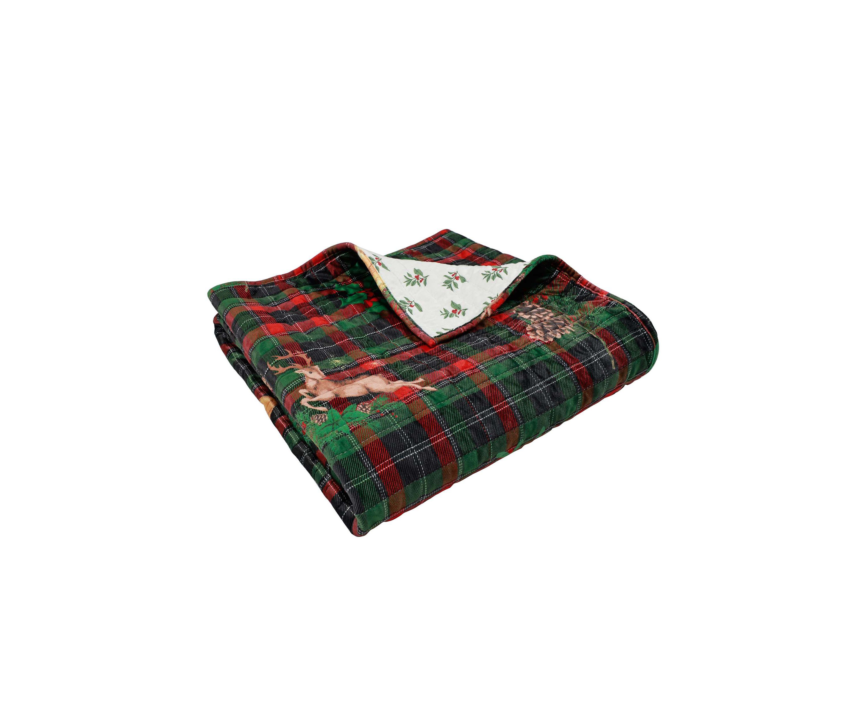 Merry Tartan Quilted Throw