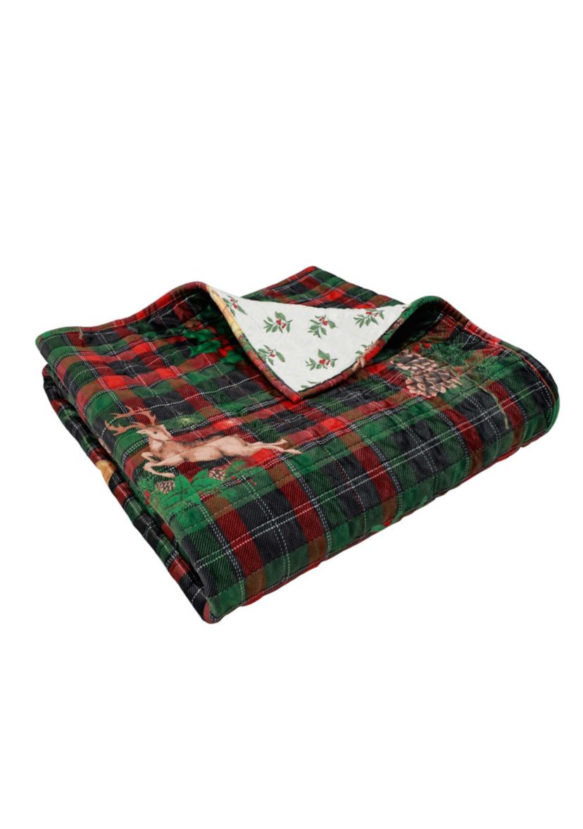 Merry Tartan Quilted Throw