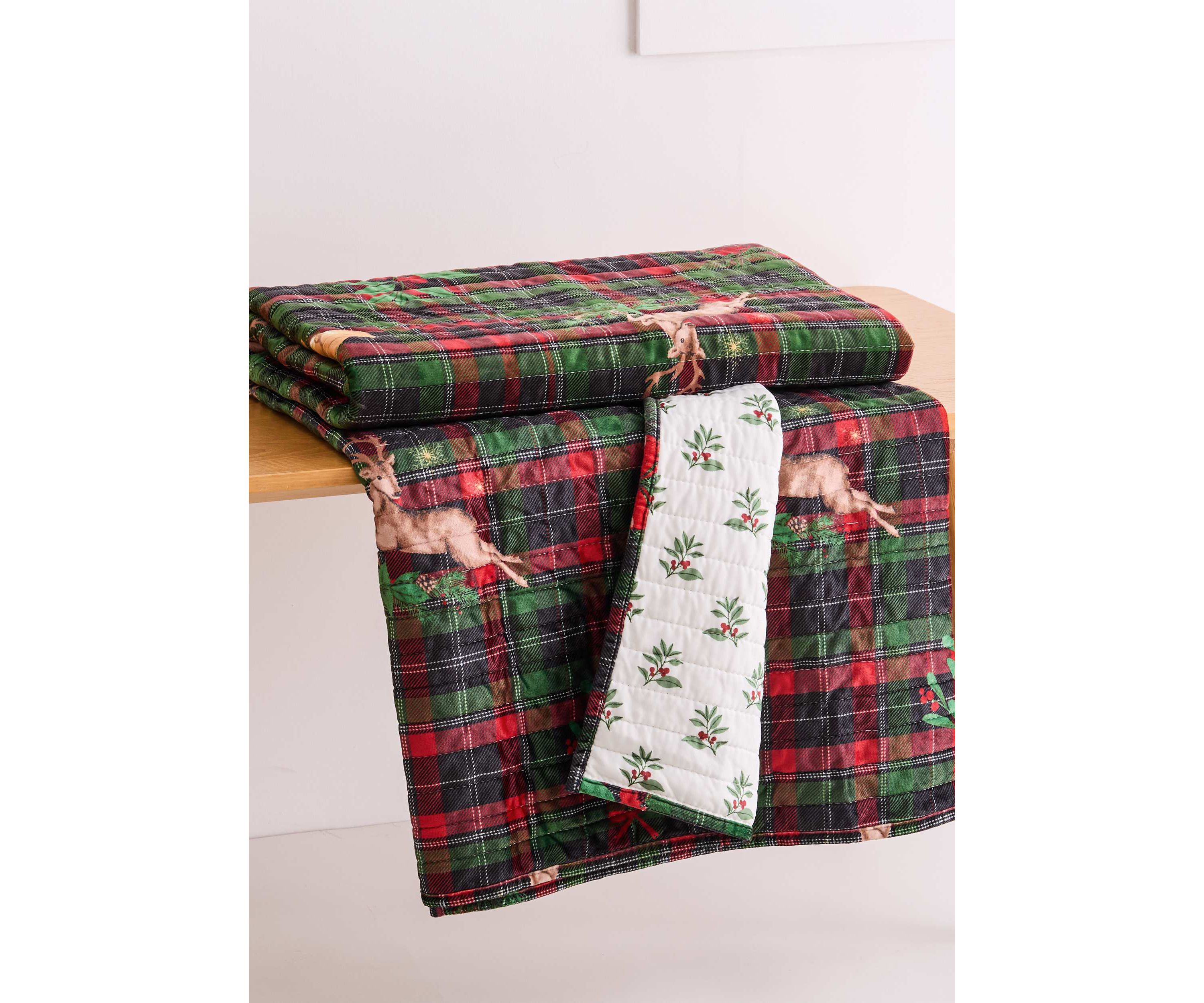 Merry Tartan Quilted Throw