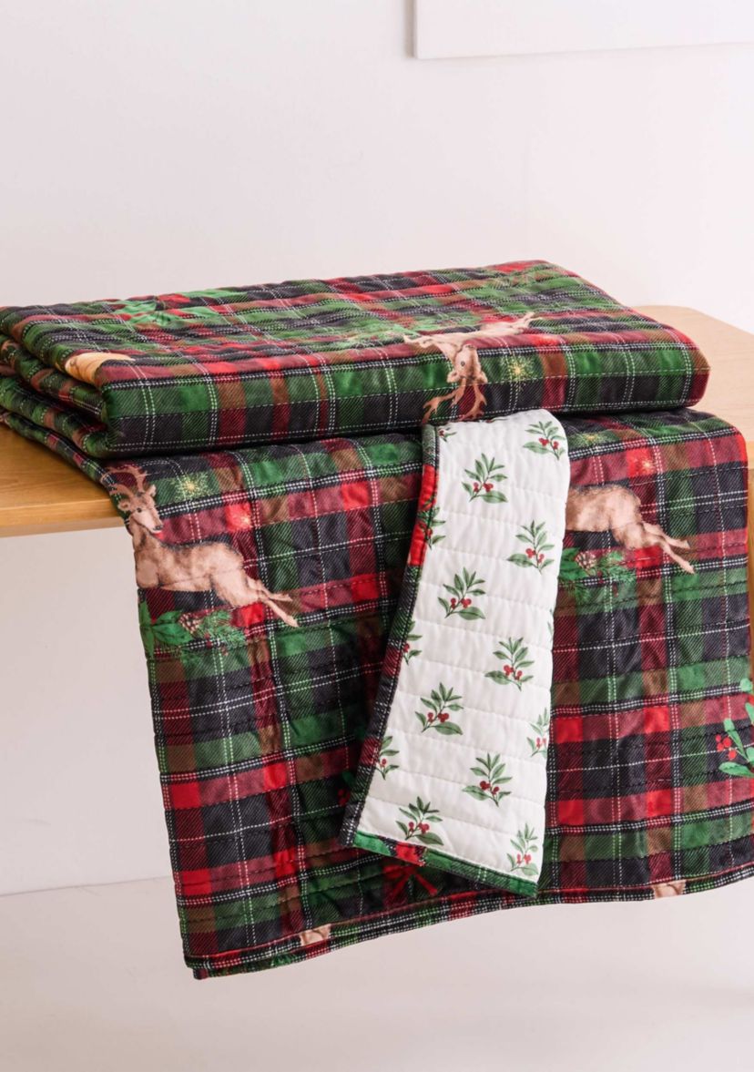 Merry Tartan Quilted Throw