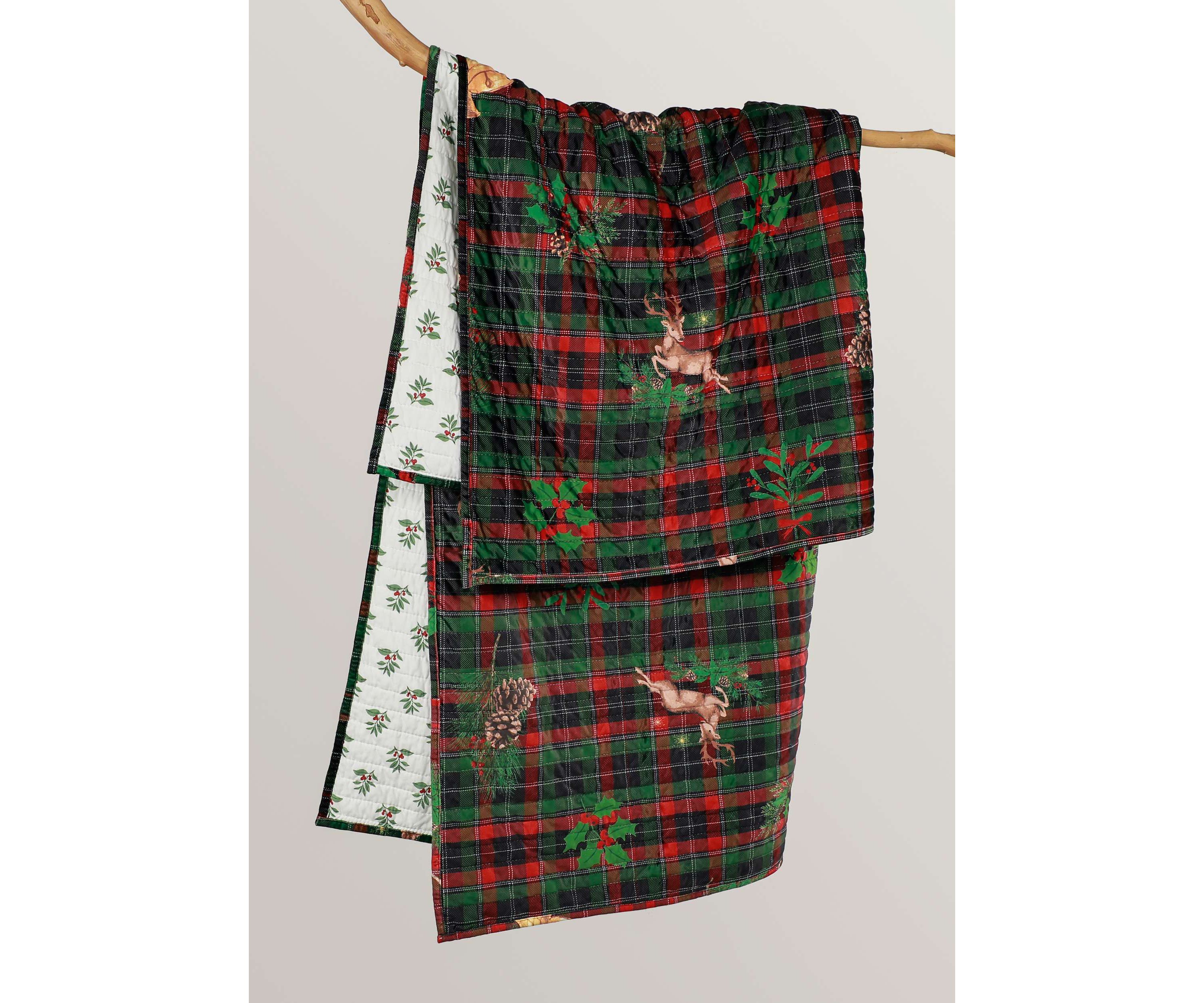 Merry Tartan Quilted Throw