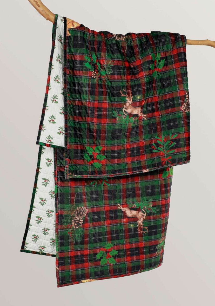 Merry Tartan Quilted Throw