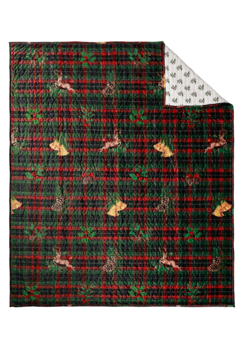 Merry Tartan Quilted Throw