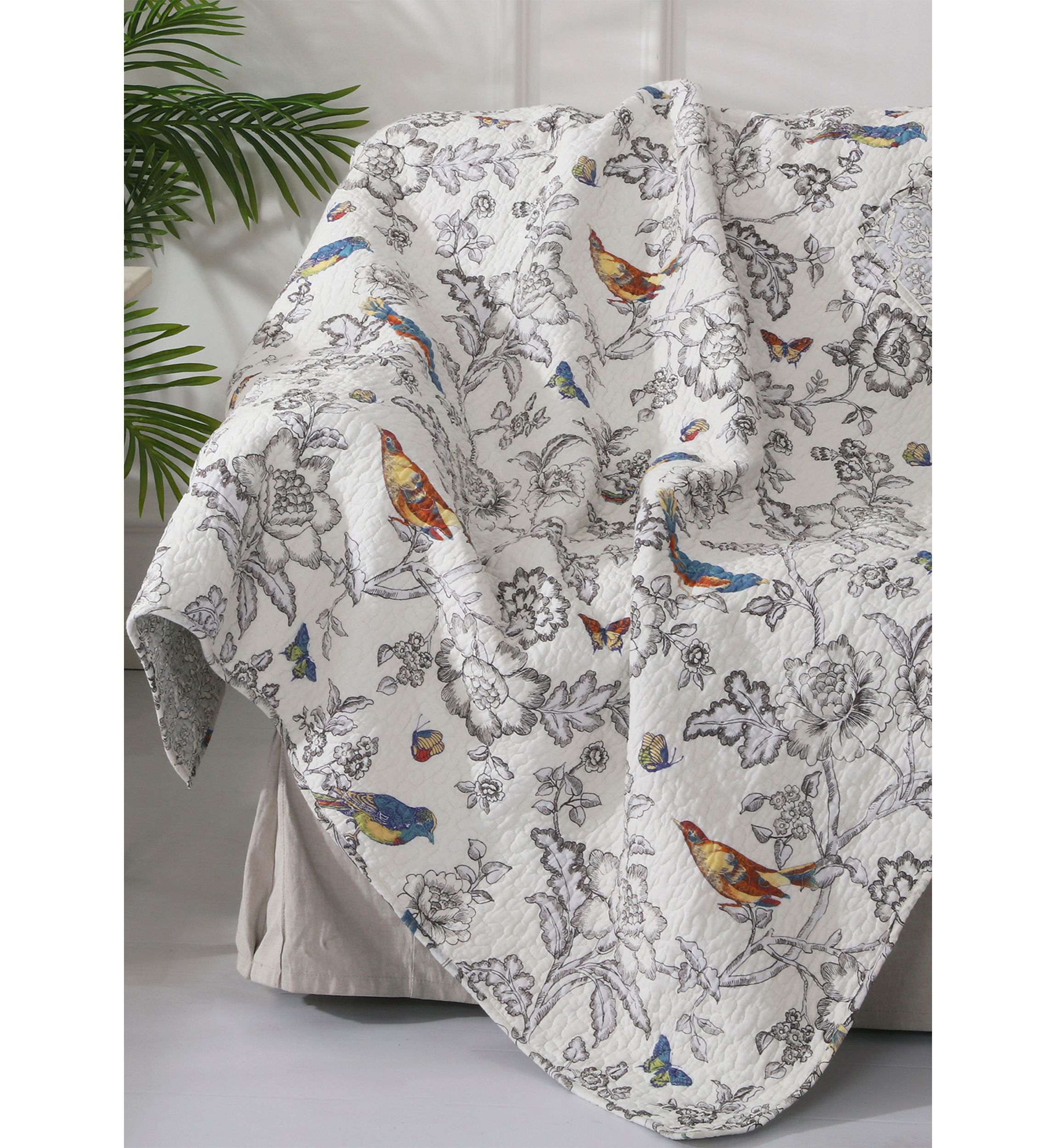 Mockingbird Quilted Throw