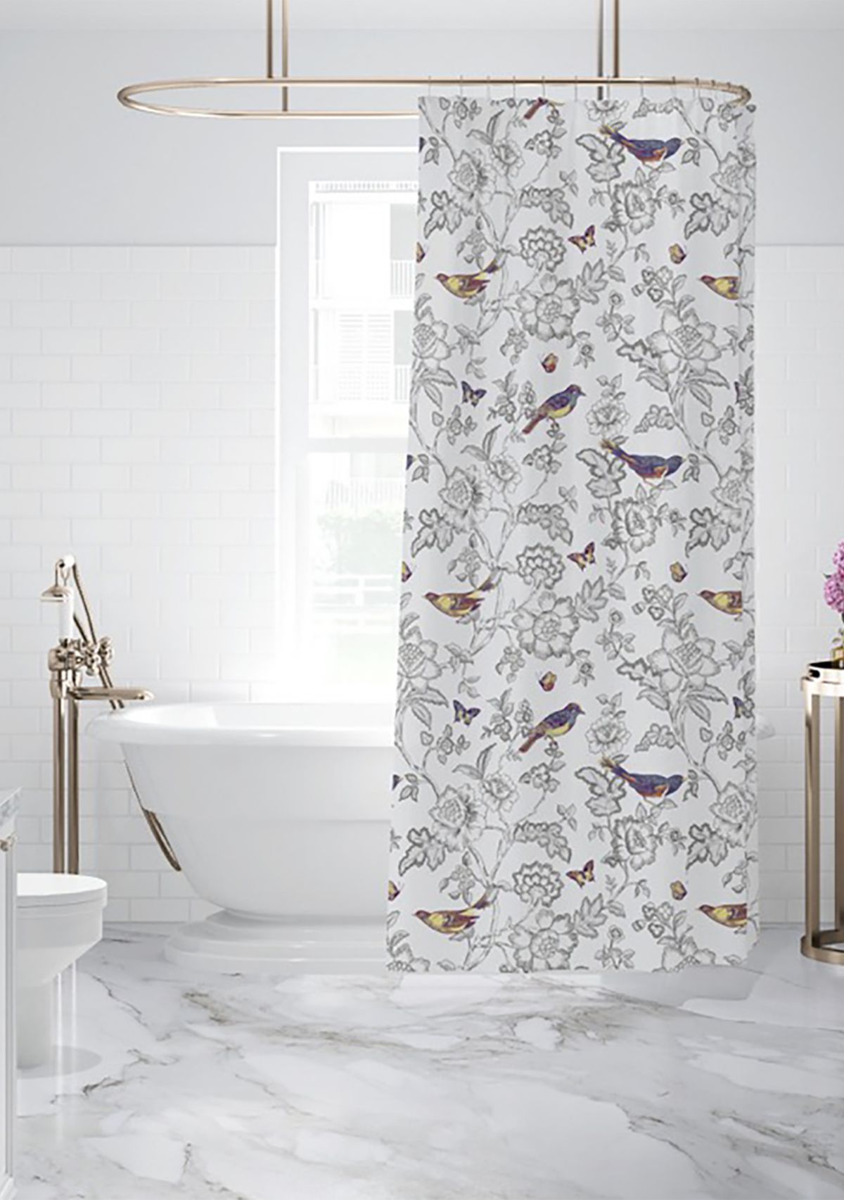 Mockingbird Shower Curtain