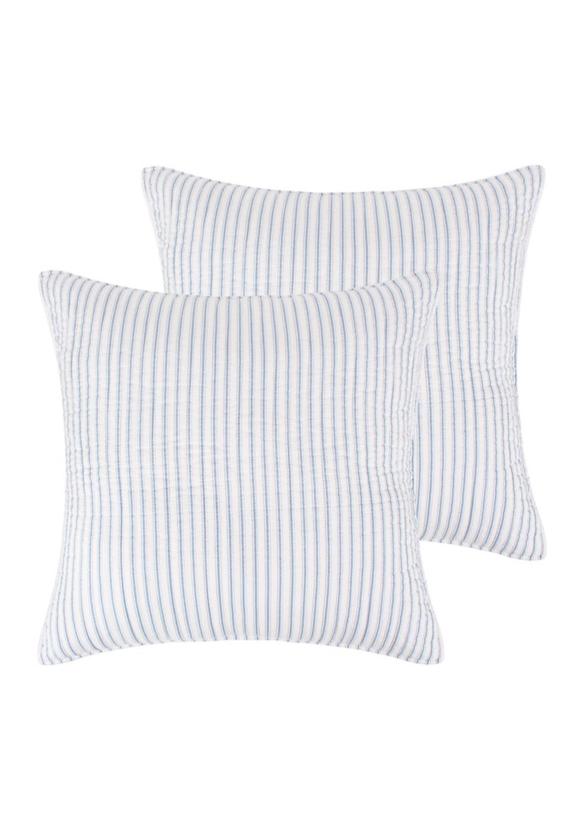 Tobago Stripe Blue Euro Sham Set of 2