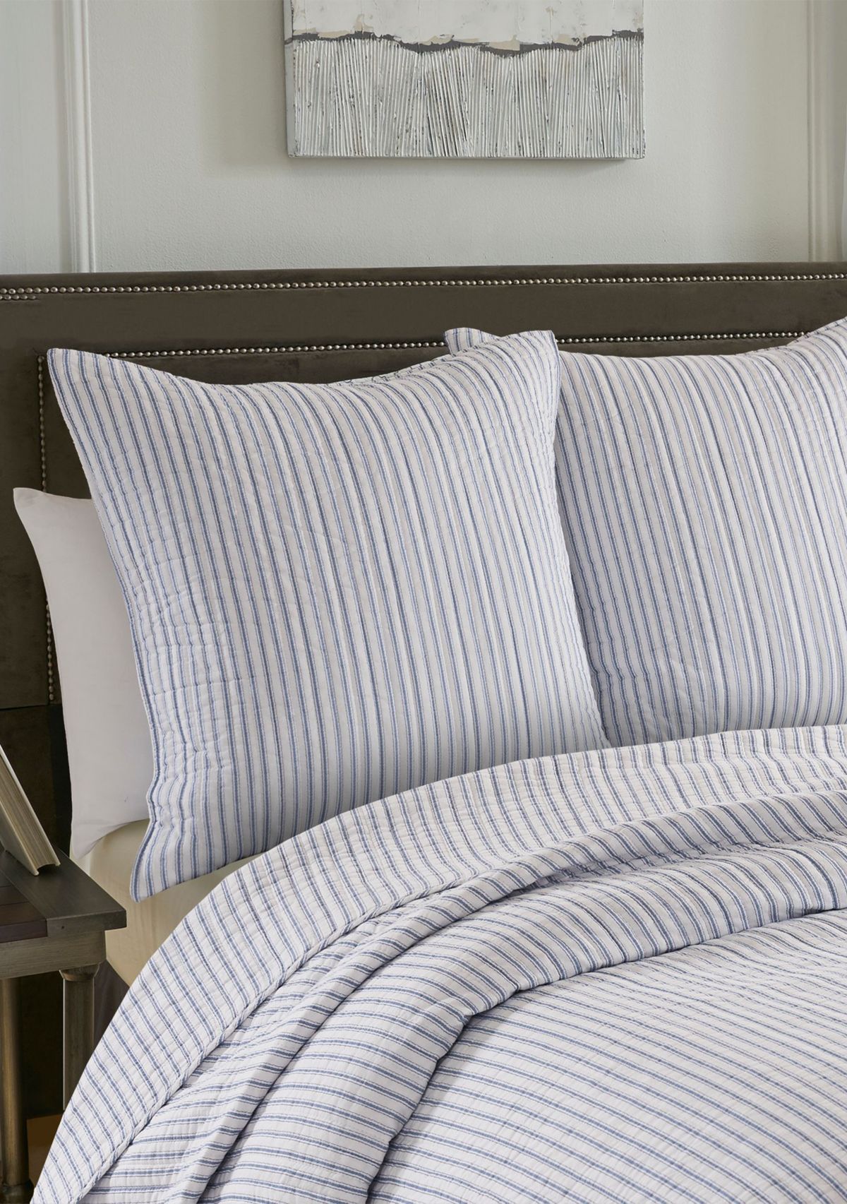 Tobago Stripe Blue Euro Sham Set of 2
