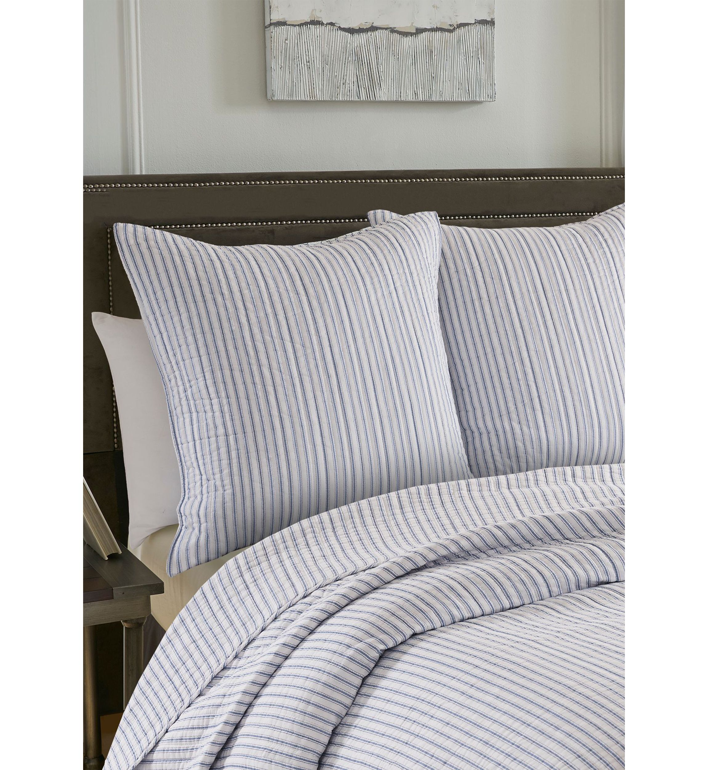 Tobago Stripe Blue Euro Sham Set of 2