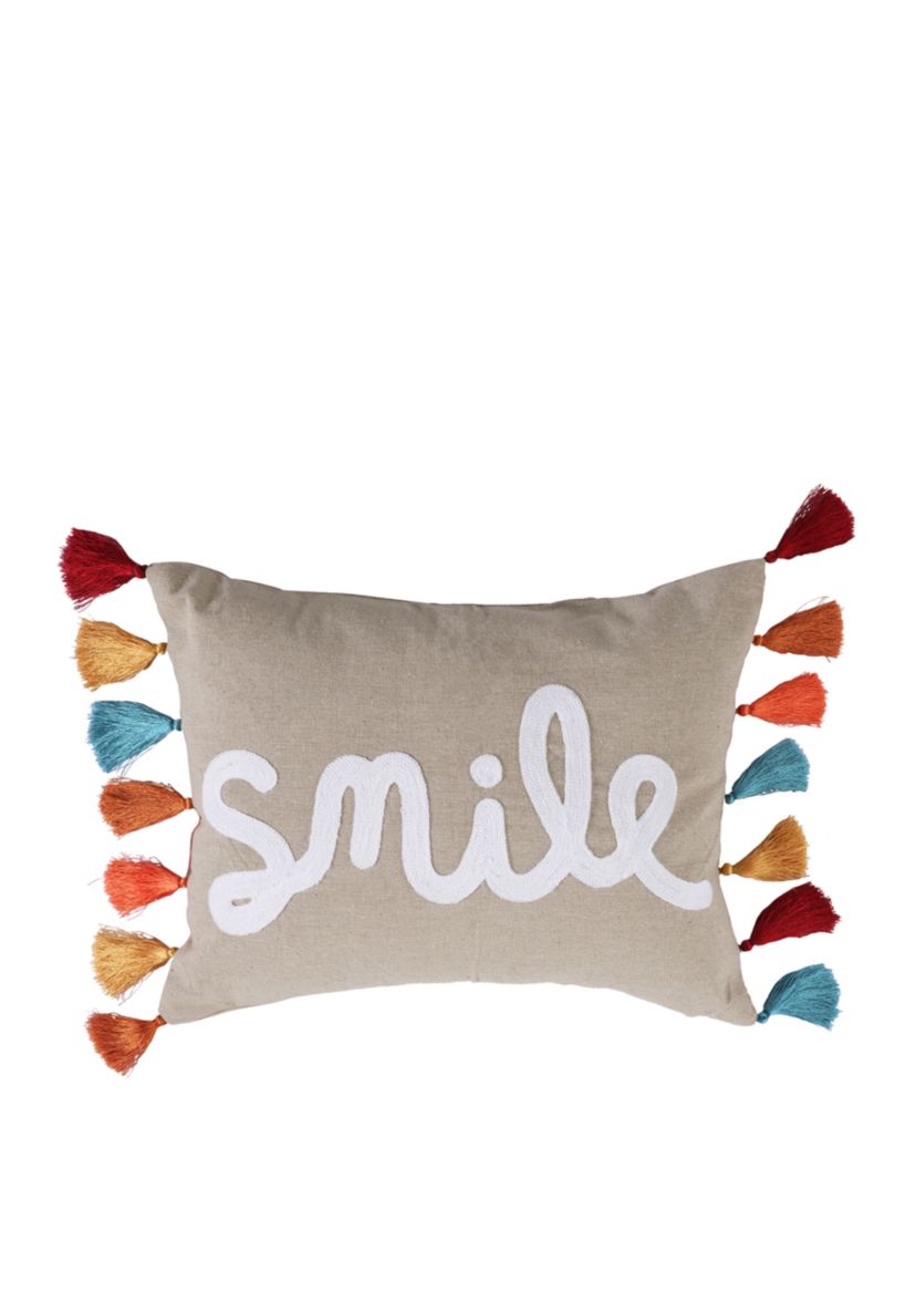 Lira Smile Pillow with Tassels