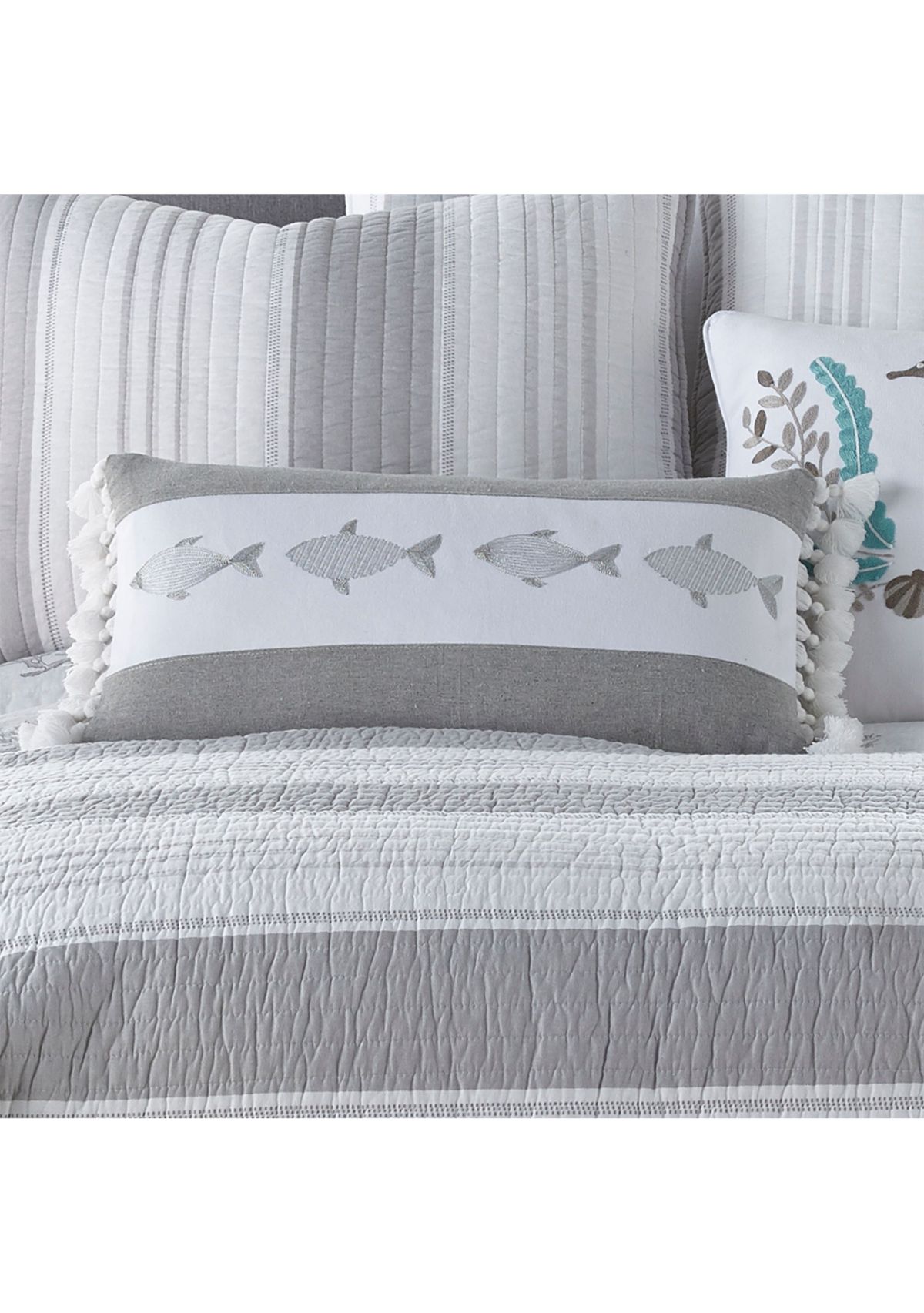 Nantucket Fish Pillow with Tassels